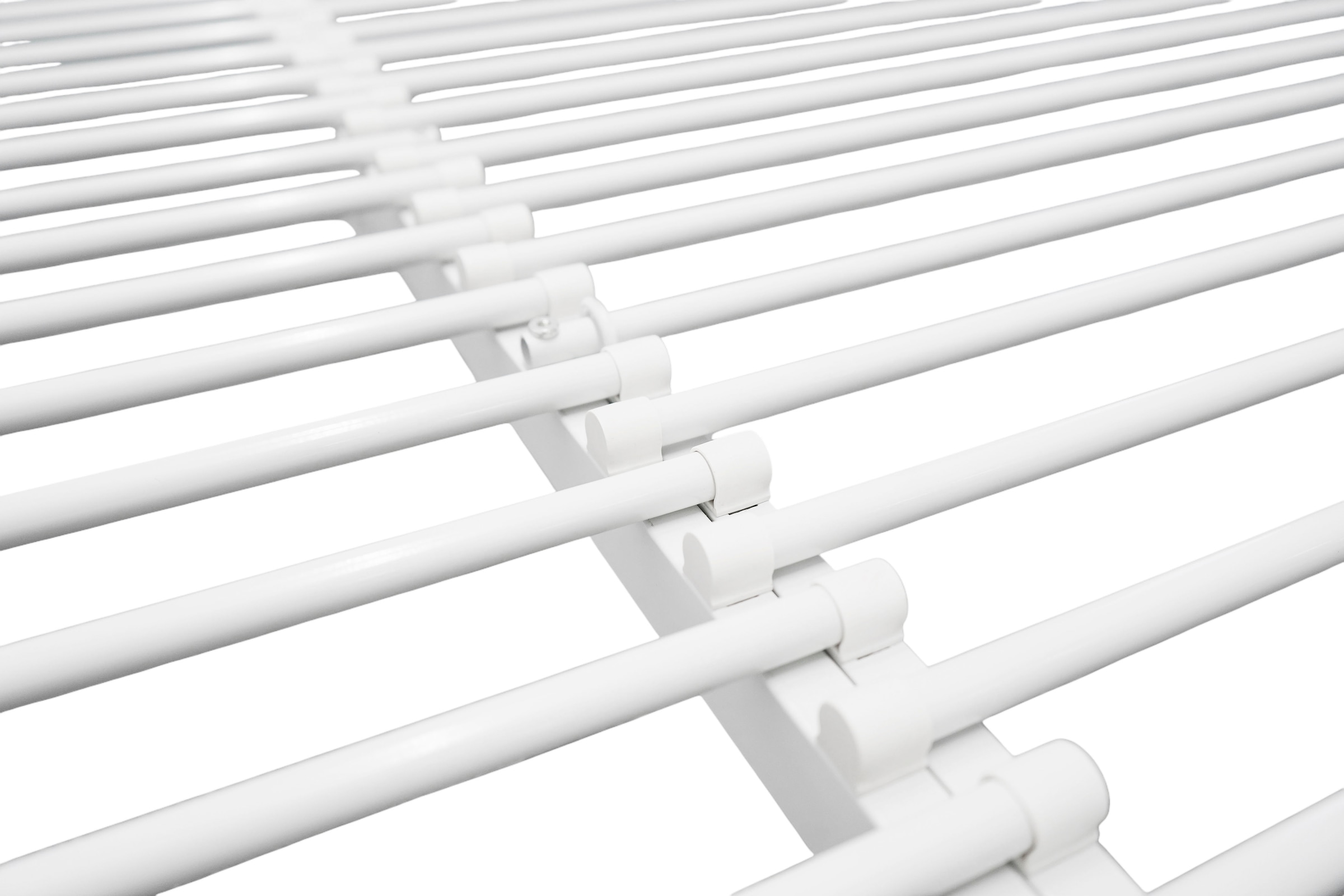 OTTO home Metallbett »Trento Bett Bettgestell Bestseller Doppelbett Ausziehbett« Bestseller Gästebett Sofabett Schlafzimmer,  Daybett mit Ausziefunktion im Landhausdesign weiß