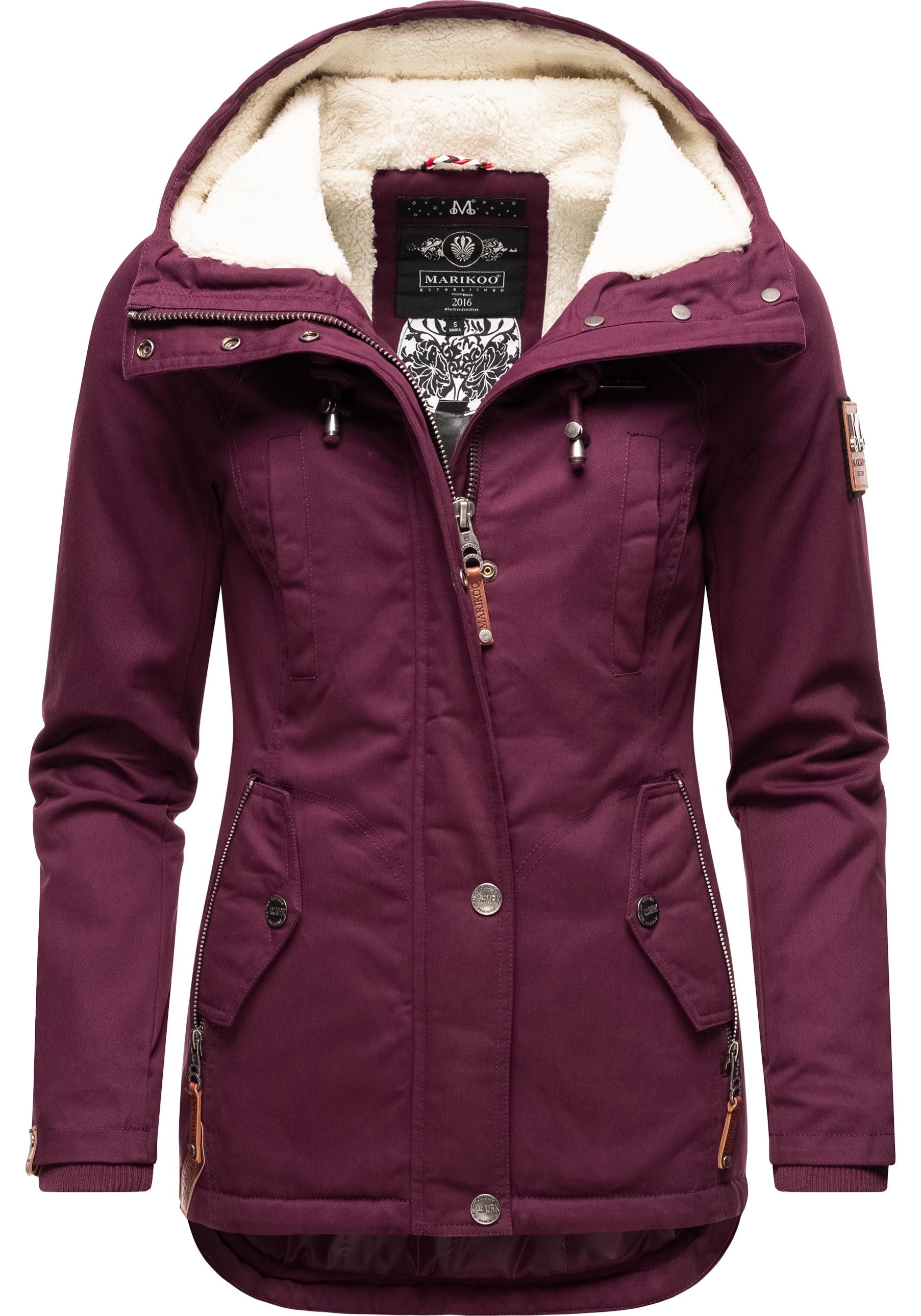 Marikoo Winterjacke "Bikoo", mit Kapuze, sportliche Damen Outdoor Baumwolljacke mit Kapuze