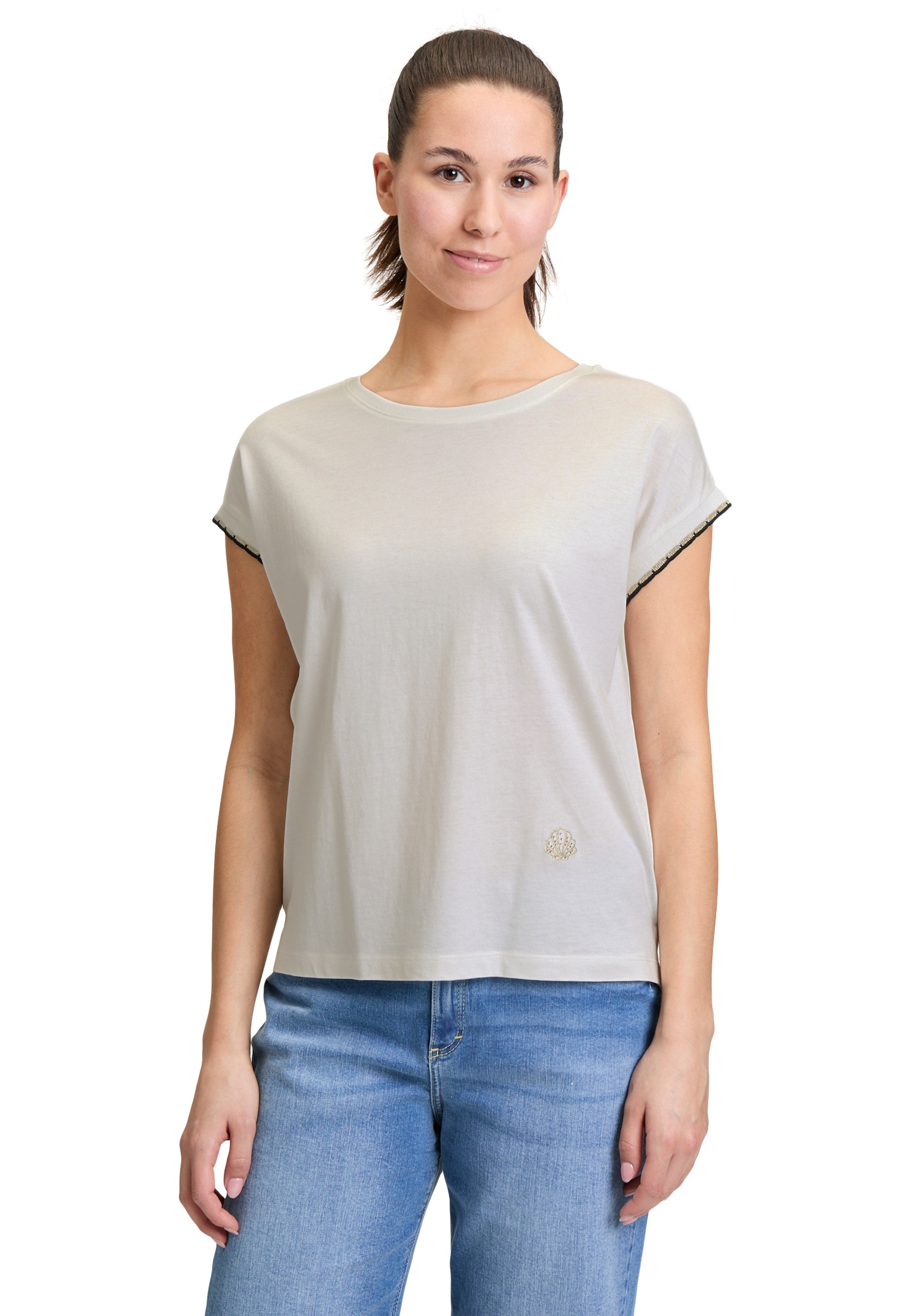 Cartoon Kurzarmshirt "Cartoon Damen Casual-Shirt mit Rundhalsausschnitt", ( günstig online kaufen