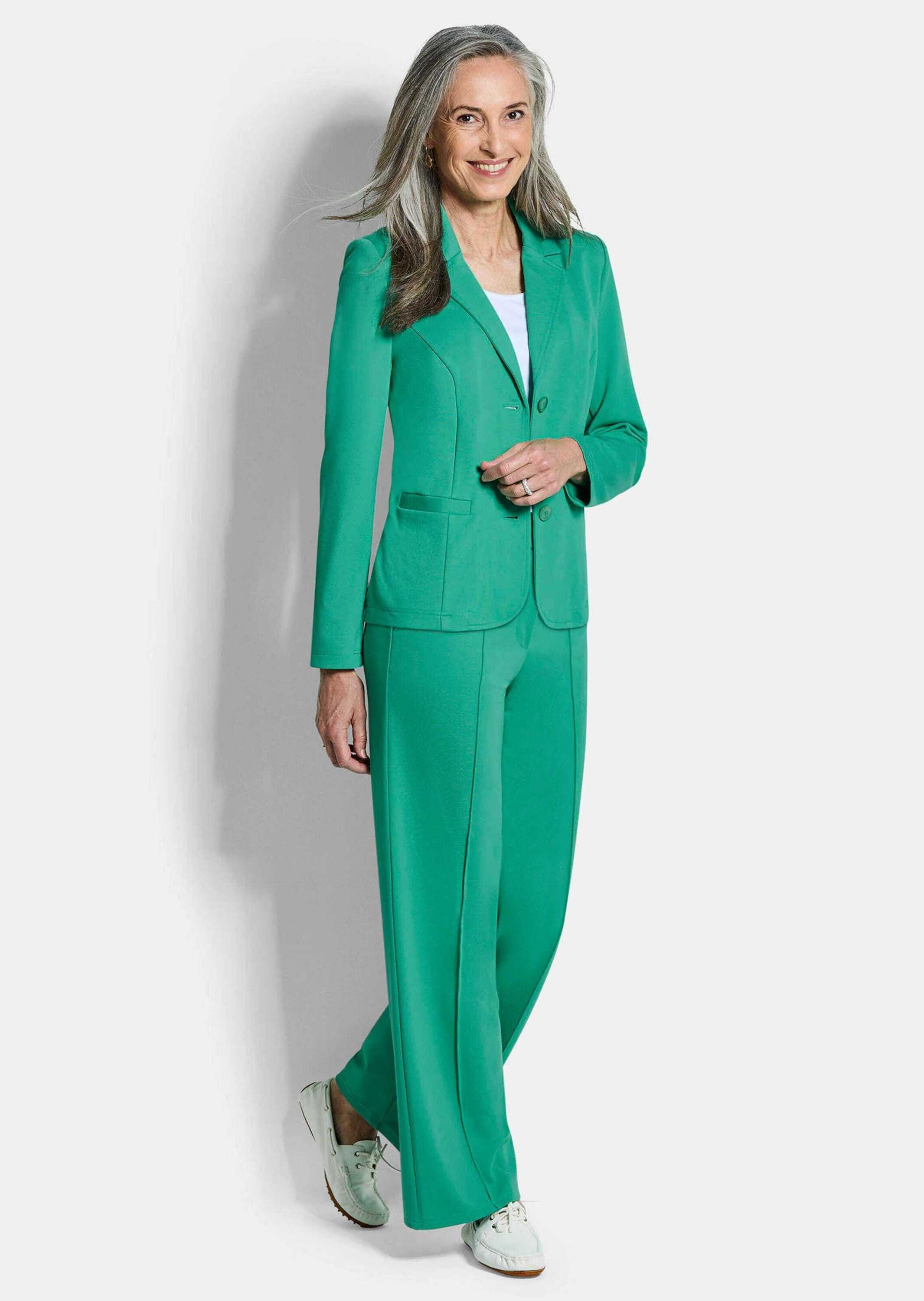 GOLDNER Jackenblazer "Kurzgröße Viskoseblazer mit Reverskragen" stretchbequ günstig online kaufen