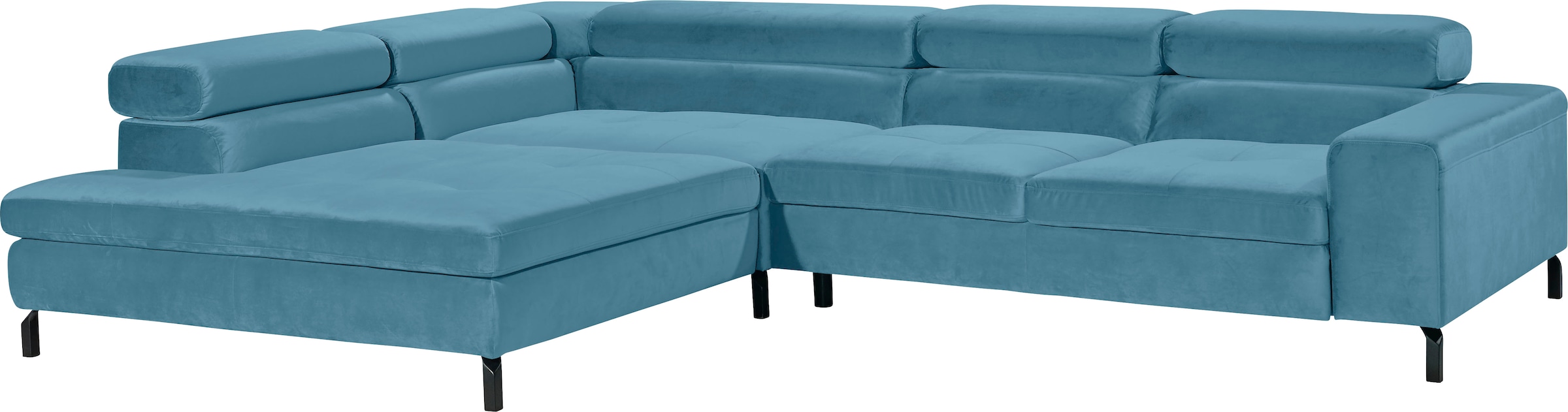 GALLERY M branded by Musterring Ecksofa »Felicia Due L-Form«, Wahlweise mit Sitzvorzug, inkl. Kopfteilverstellung, Sitzhöhe 40 cm