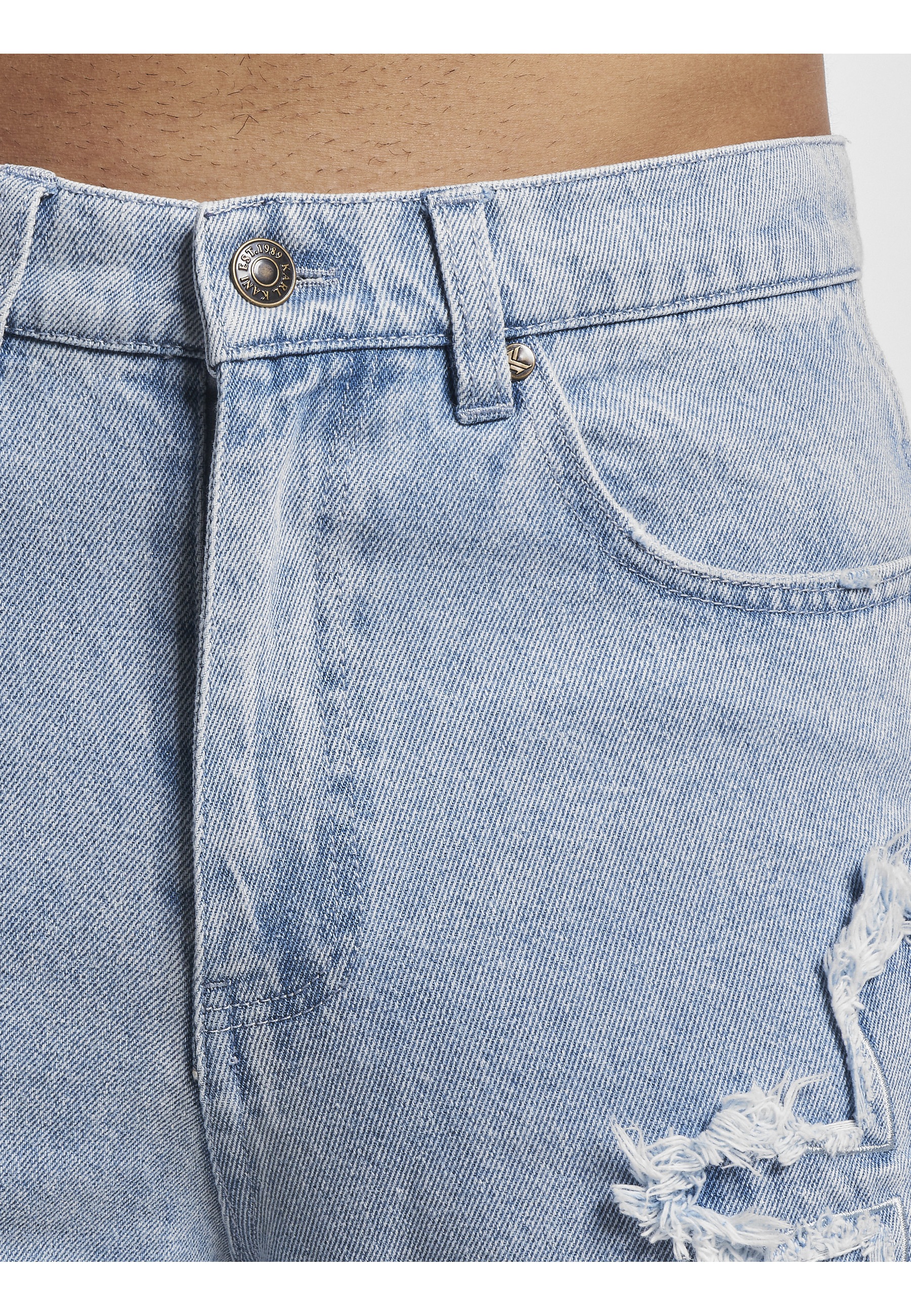 Karl Kani Bequeme Jeans »Karl Kani Herren KK OG Distressed Cross Baggy Five Pocket Denim«