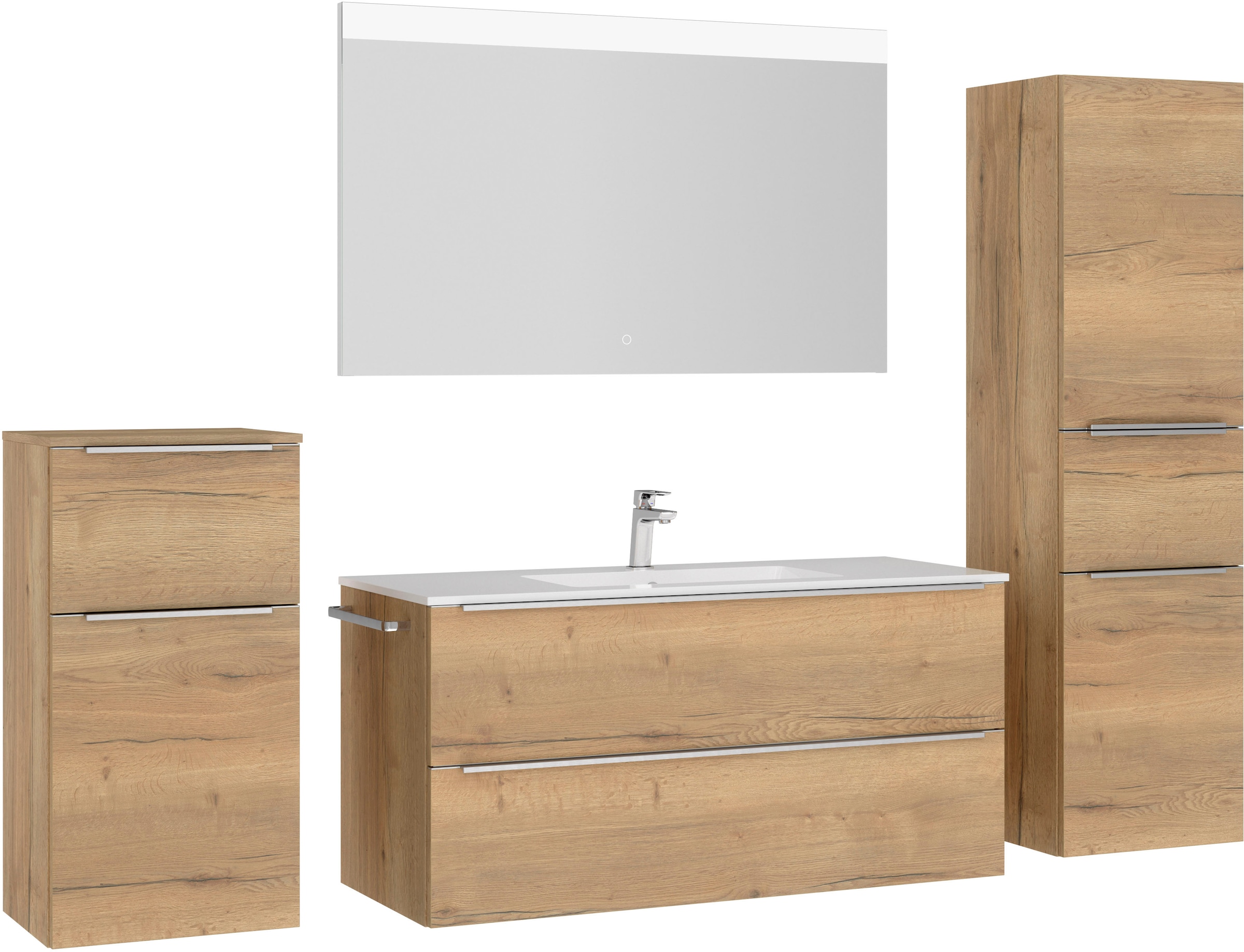 nobilia Badmöbel-Set "Levere" vormontiert, mit Soft-Close, 4 Stk. tlg. günstig online kaufen