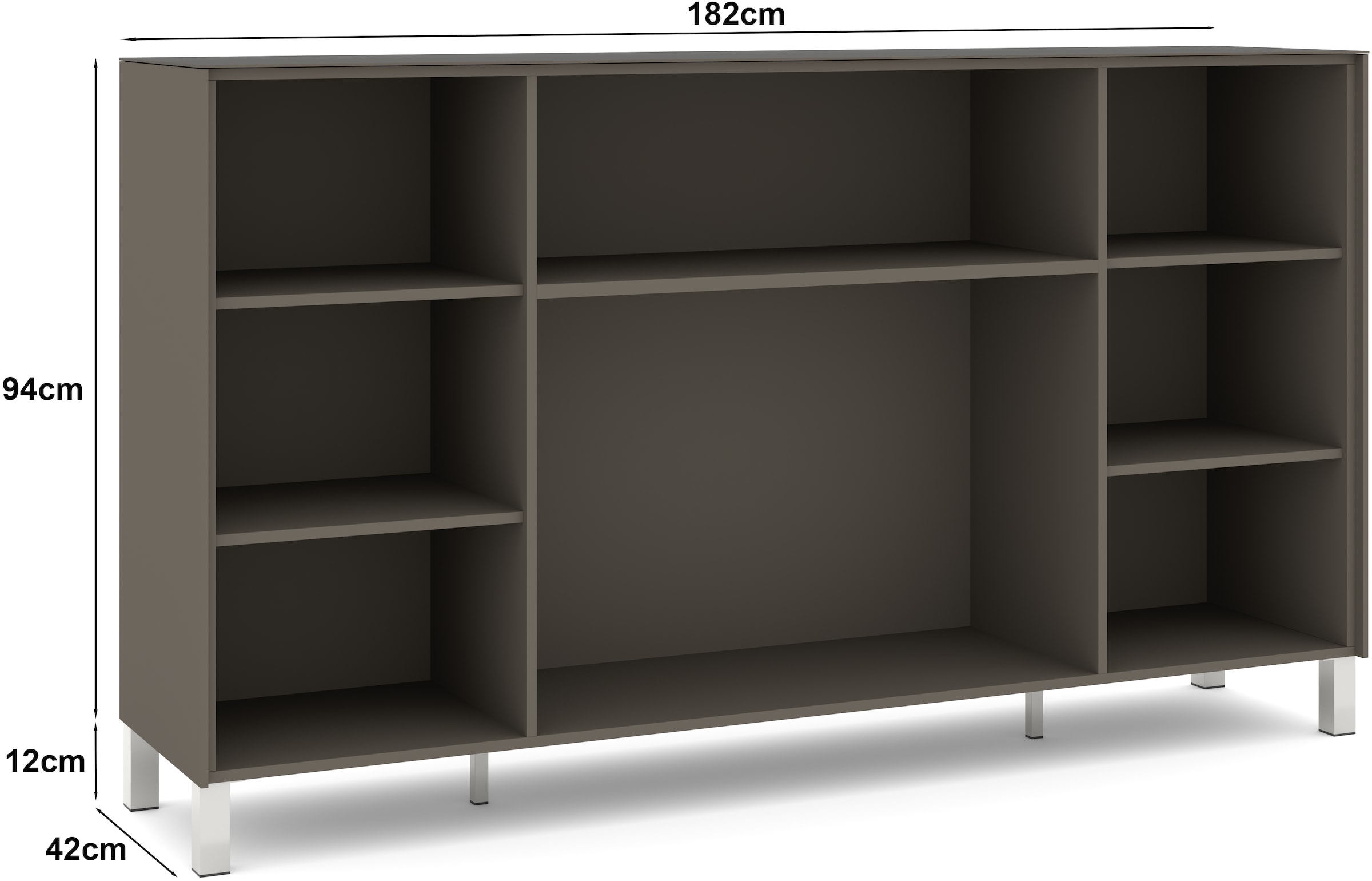 set one by Musterring Sideboard »Reno« 1 Stk. tlg. Mit Vierkantfuß in diversen Farben, 106 cm Höhe & Farbauswahl