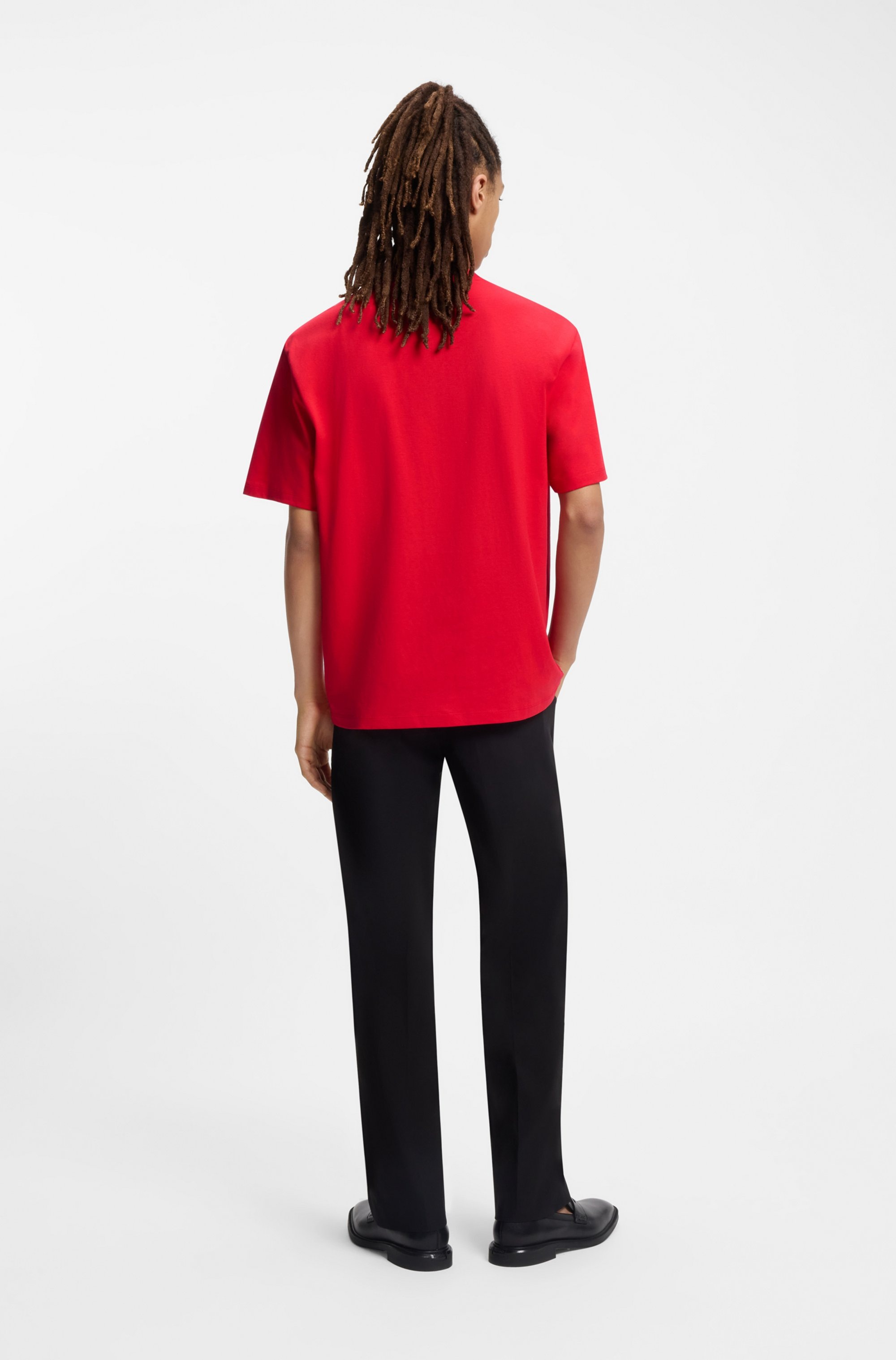 HUGO T-Shirt Rundhalsausschnitt, Relaxed Fit, Logo-Print