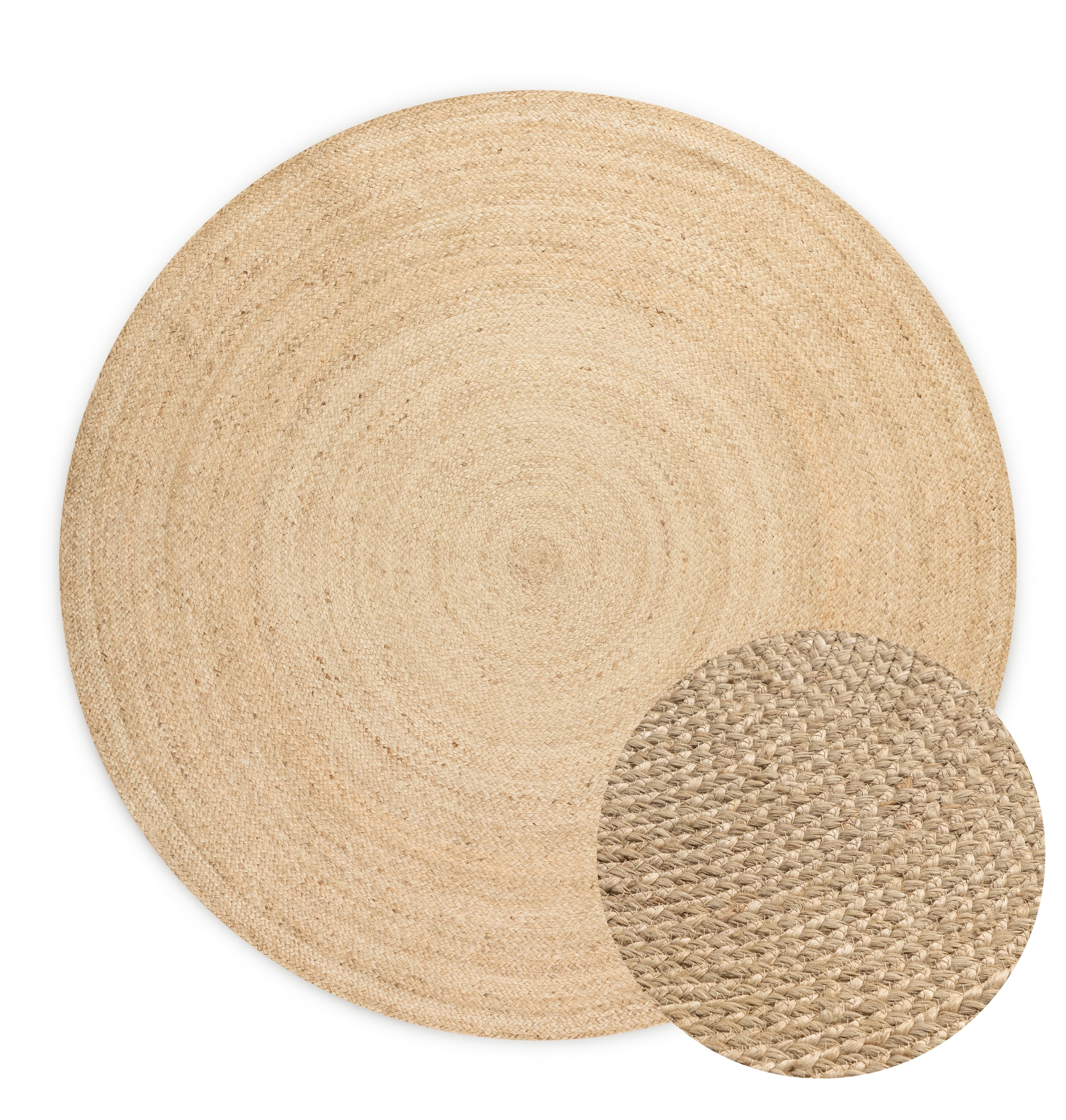 HANSE Home Teppich »Rangpur Juteteppich«, rund, 10 mm Höhe, Handgewebt, 100% Jute, Natur, Wohnzimmer, Flur, Boho, Skandi