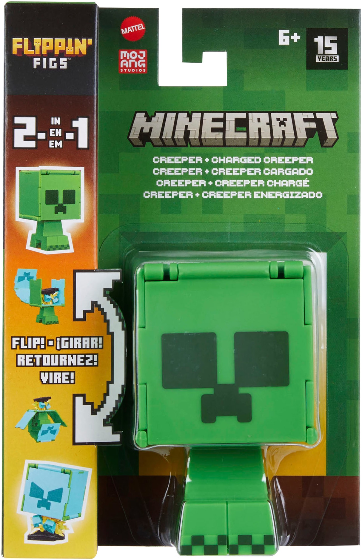 Mattel® Actionfigur »Minecraft, Flippin' Figs, 2in1 - Creeper + Charged Creeper«