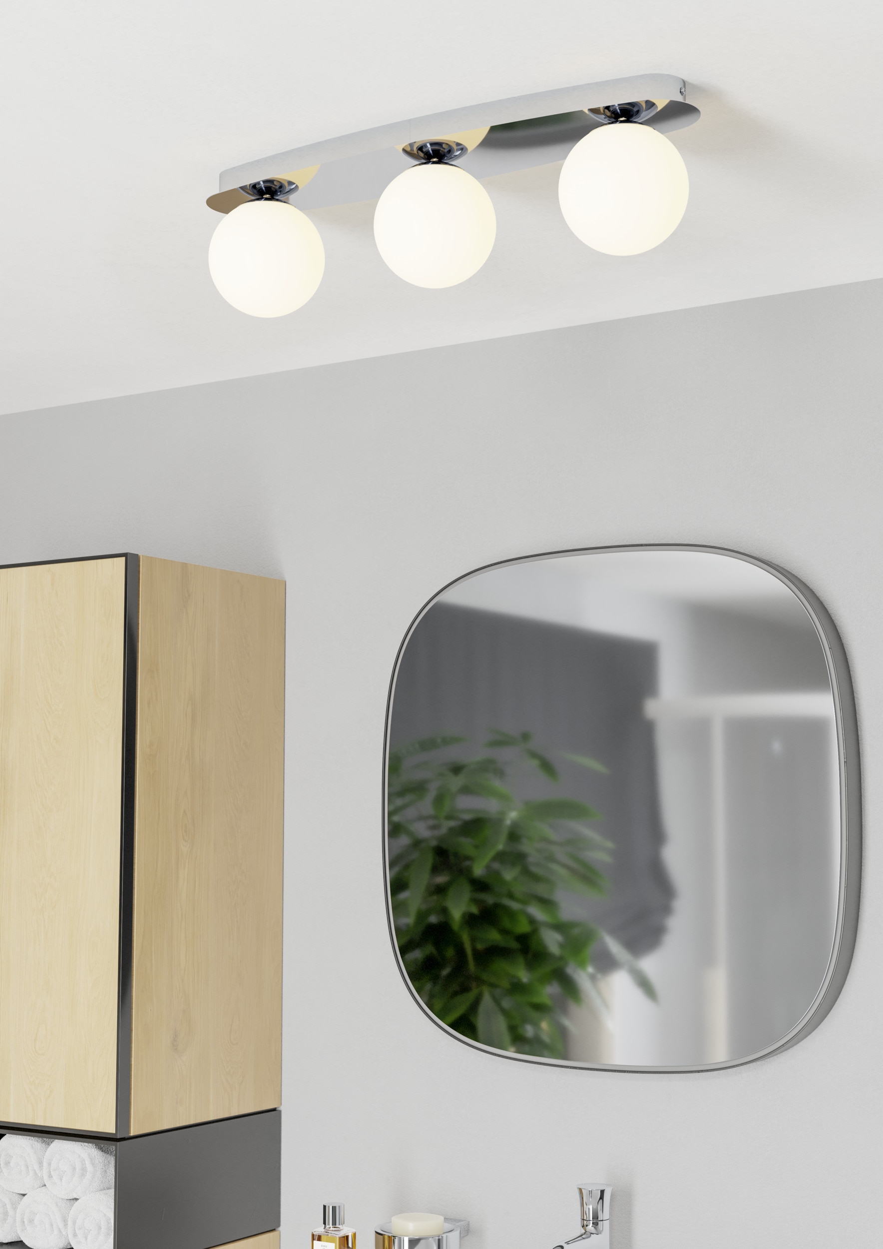 EGLO LED Deckenleuchte »CASTROVIDO Wand- / Deckenlampe - Stahl - G9 - 3X4,2W - IP44« G9 1 Stk.