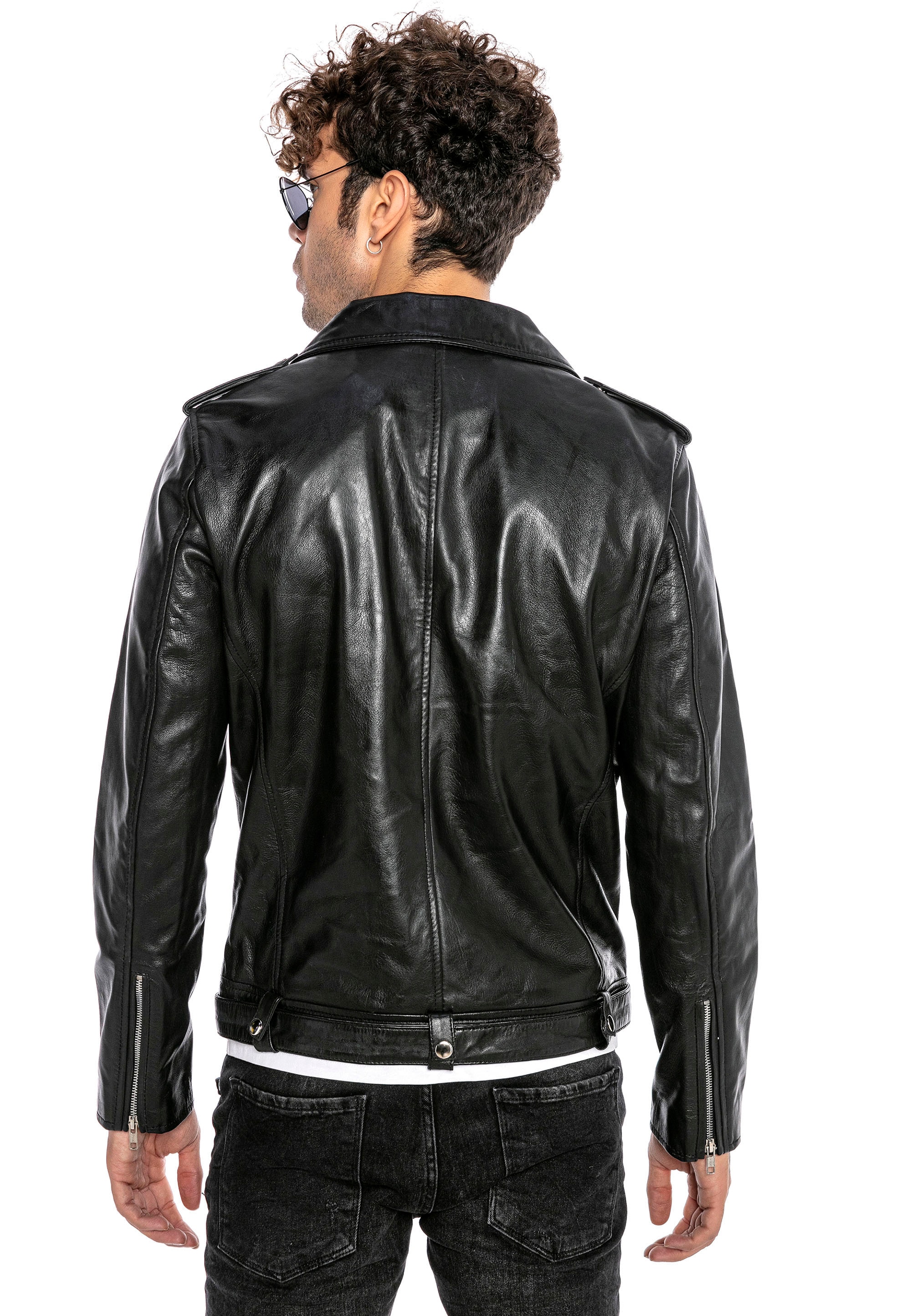 RedBridge Lederjacke »Richardson«, im rockigen Biker-Look