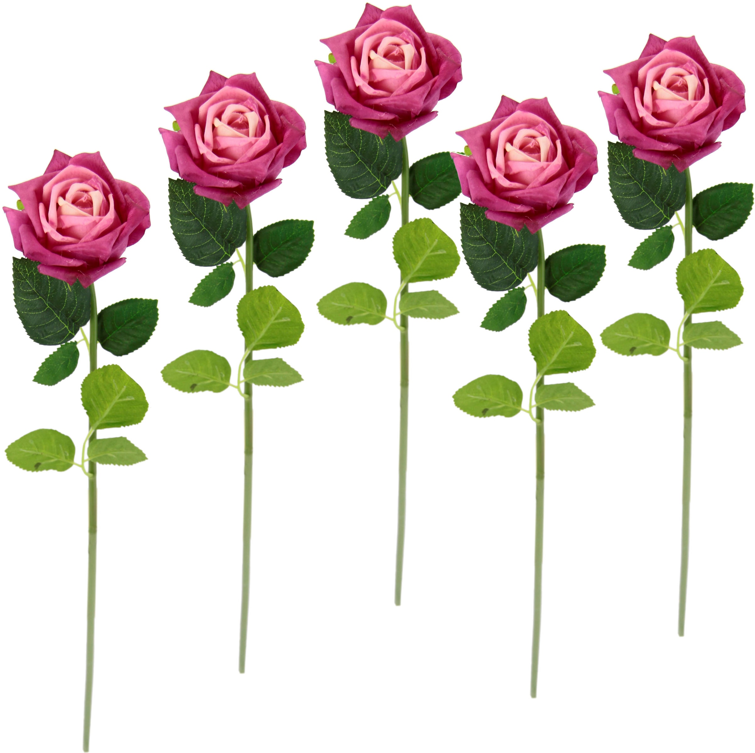 I.GE.A. Kunstblume »Rose«, 5er Set künstliche Rosen, Seidenrosen, Bouquet,  Kunstzweig, Kunstrose kaufen | BAUR | Kunstblumen