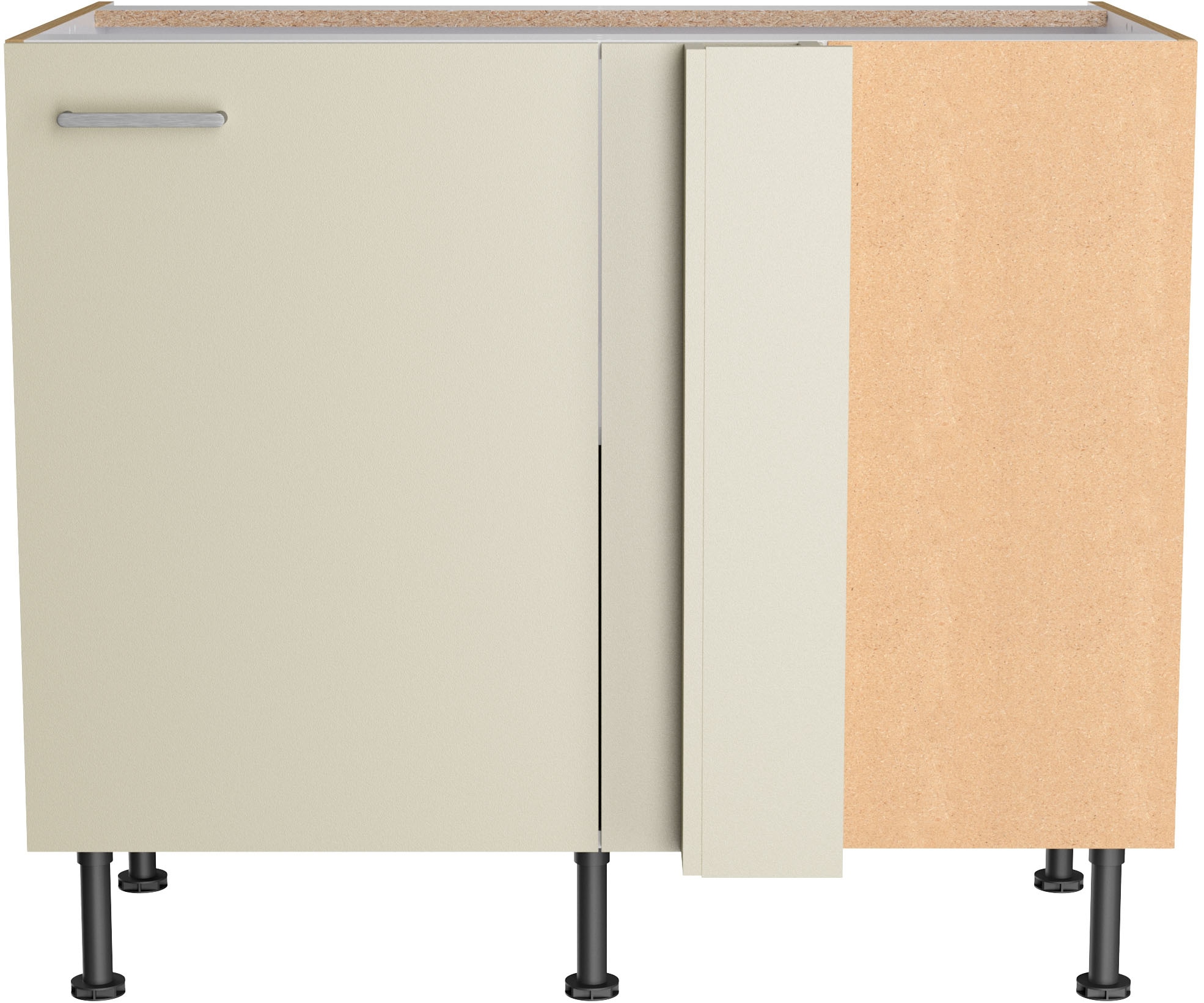 KOCHSTATION Eckunterschrank »KS-Lucy« Breite 100 cm, mit  1 Tür, Soft-Close, höhenverstellbare Füße