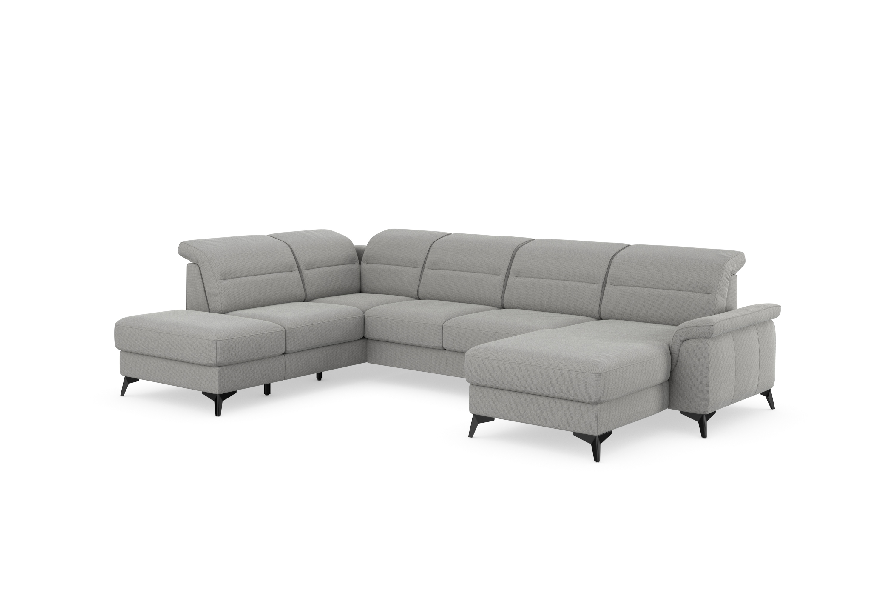 Thumbnail - sit&more Wohnlandschaft "Sinatra U-Form" optional mit Kopfteilverstellung und Armteilfunktion, Metallfüße