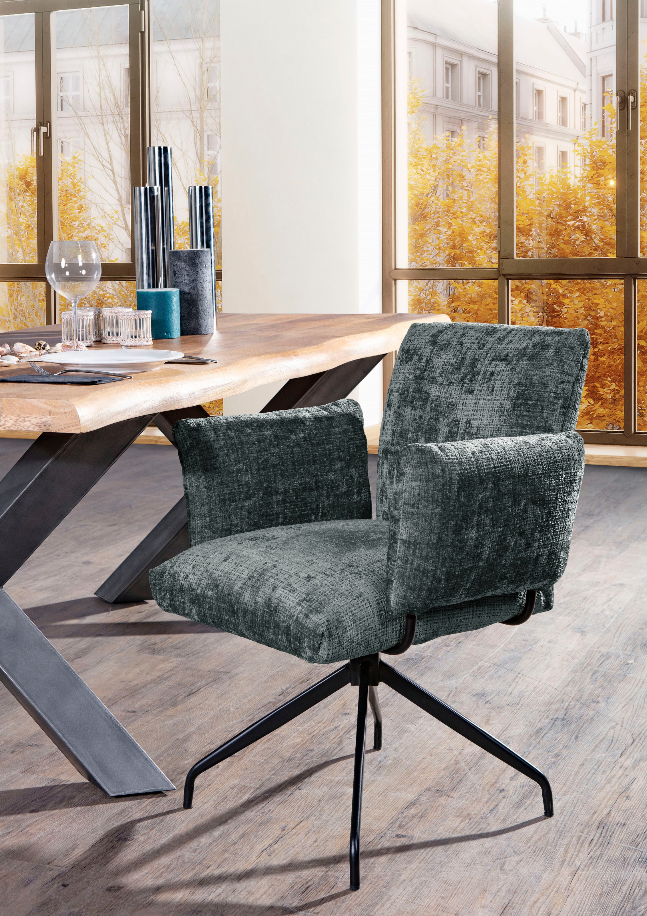 Gutmann Factory Esszimmerstuhl () 1 Stk. Chenille günstig online kaufen