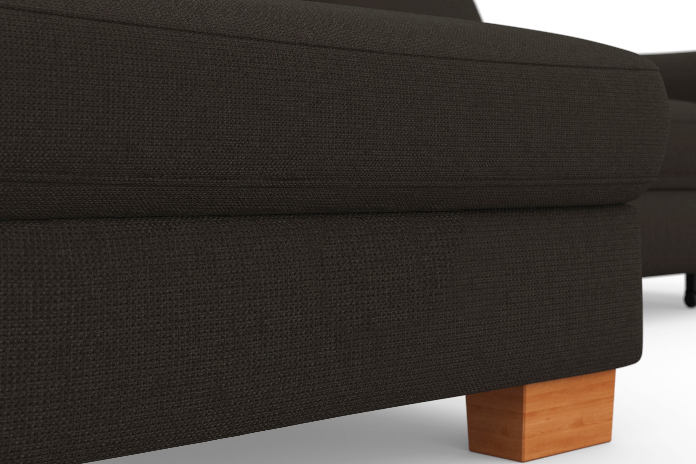 sit&more Ecksofa »Dundee L-Form«, mit Federkern und Massivholzfüßen, wahlweise mit Kopfteilverstellung