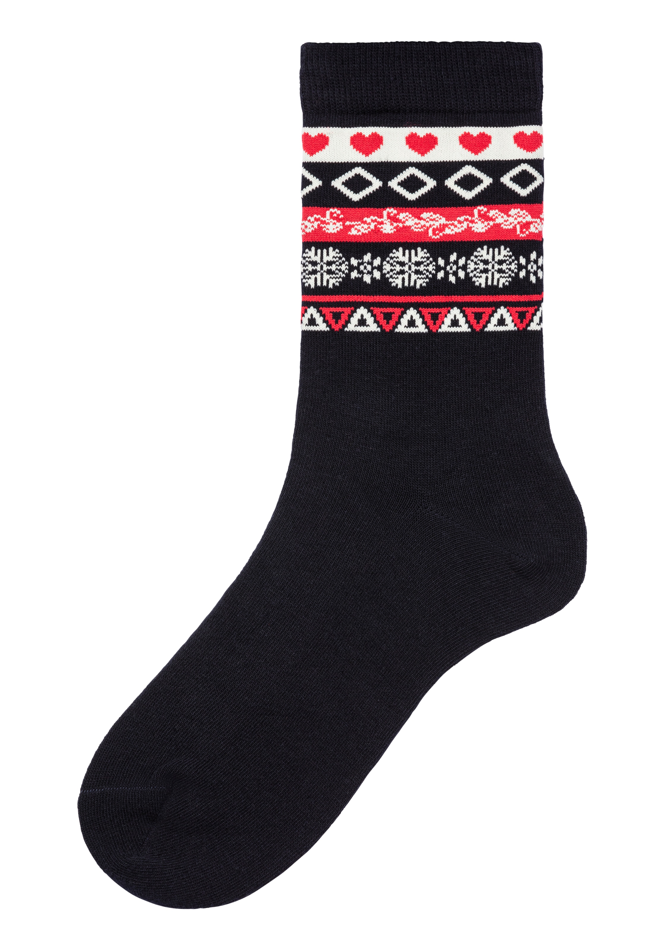 H.I.S Basicsocken, (Packung, 3 Paar), mit Wintermotiven