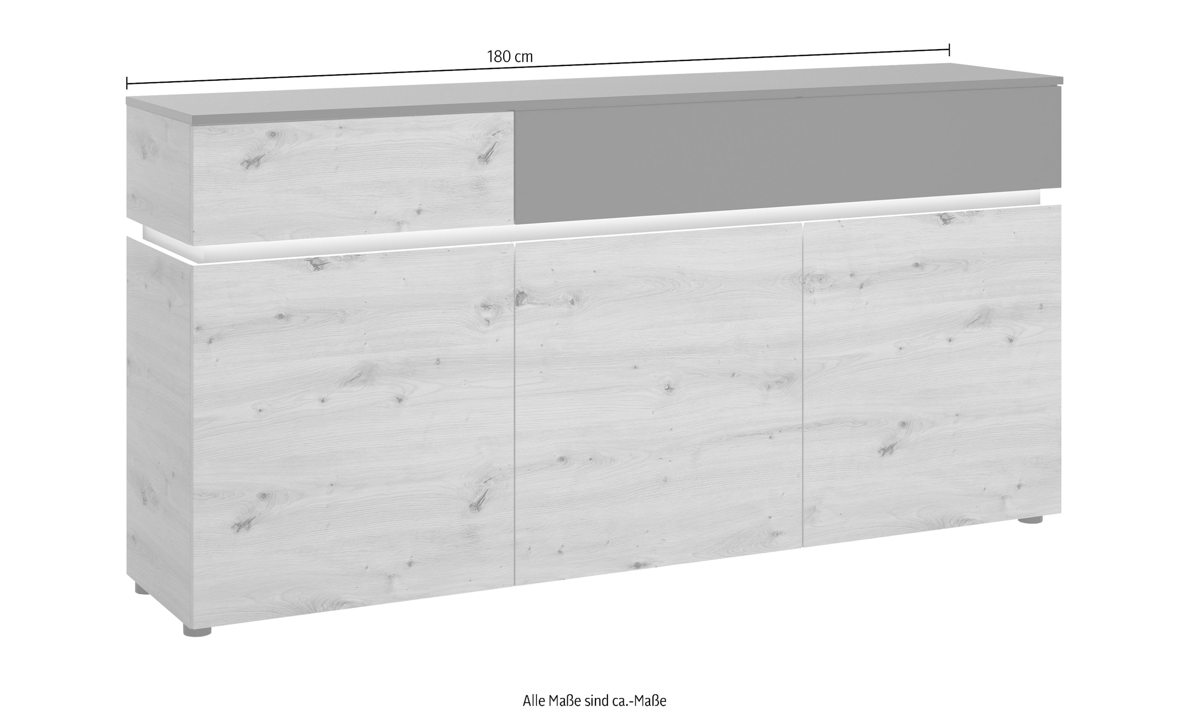 INOSIGN Sideboard »Luci«, Breite 180, 5 cm