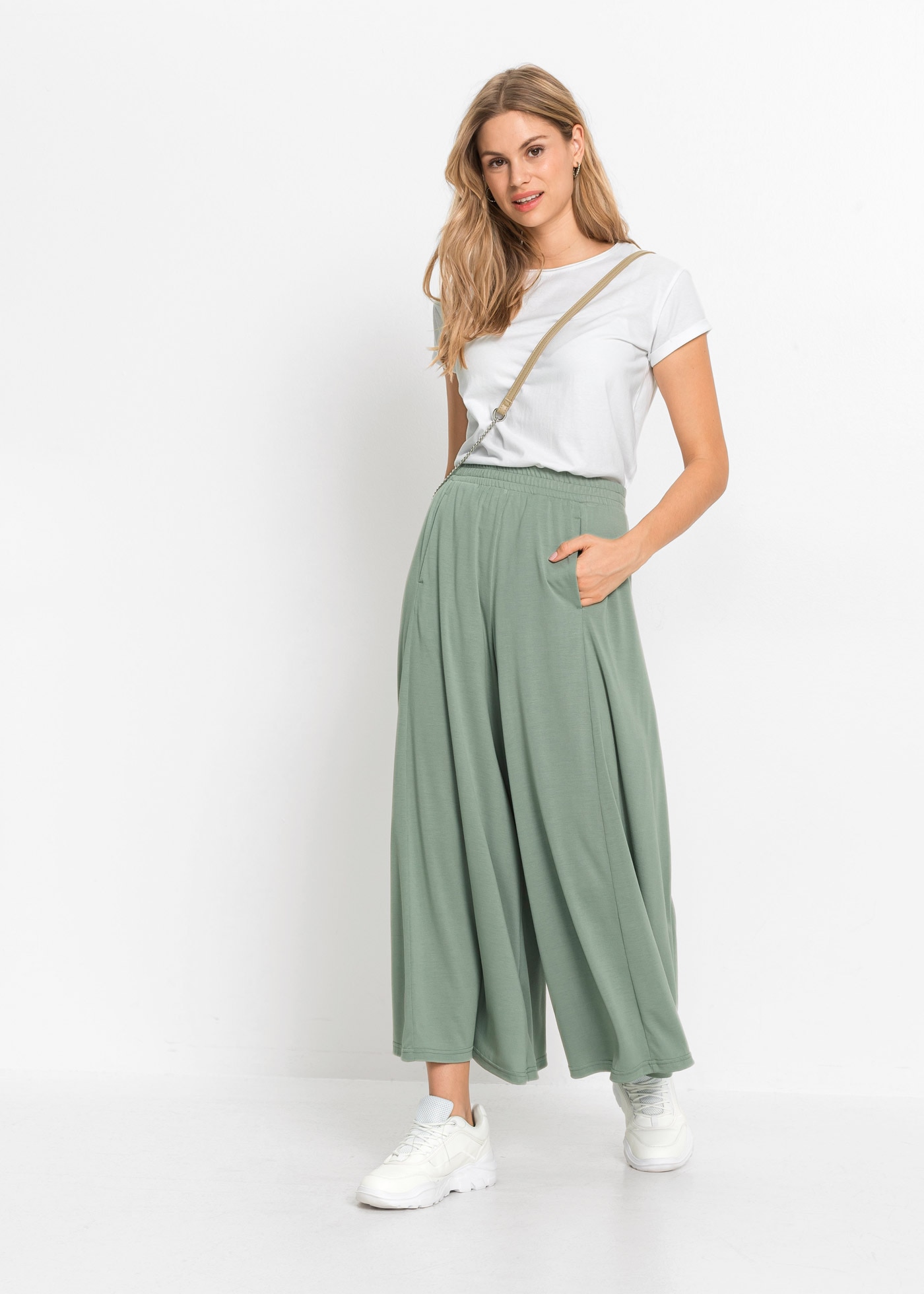 bonprix Culotte »Jersey-Culotte mit weitem Bein«  Jersey-Culotte mit weitem Bein