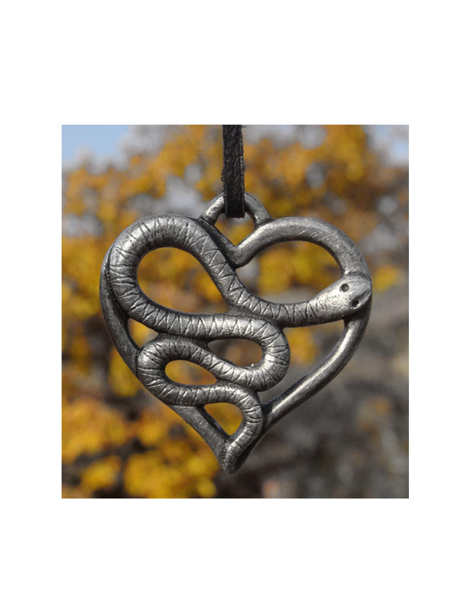 Adelia´s Amulett »Amulett Anhänger Das Erbe der Nordländer Schlangenherz«, Schlangenherz - Ewigkeit, Bewusstsein und Transformation