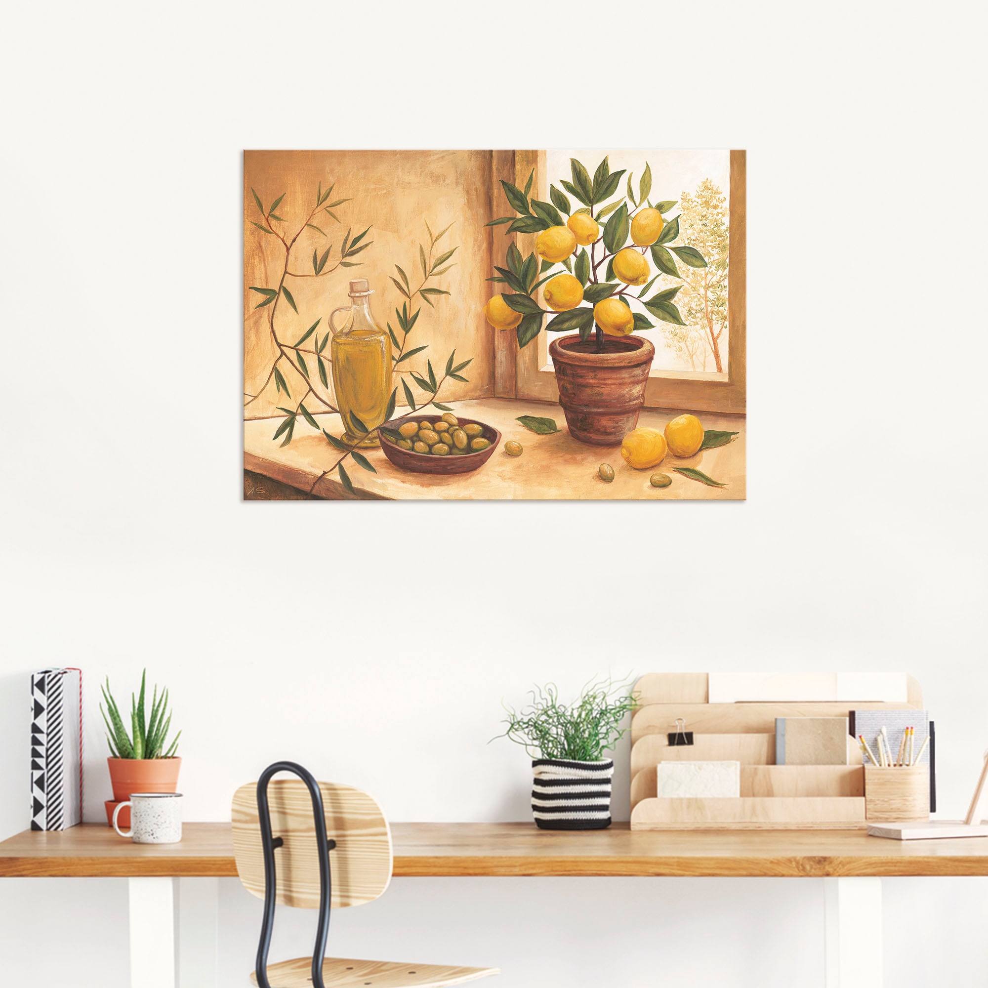 Artland Wandbild »Oliven und Zitronen«, Arrangements, (1 St.), als Alubild, Outdoorbild, Leinwandbild, Poster, Wandaufkleber