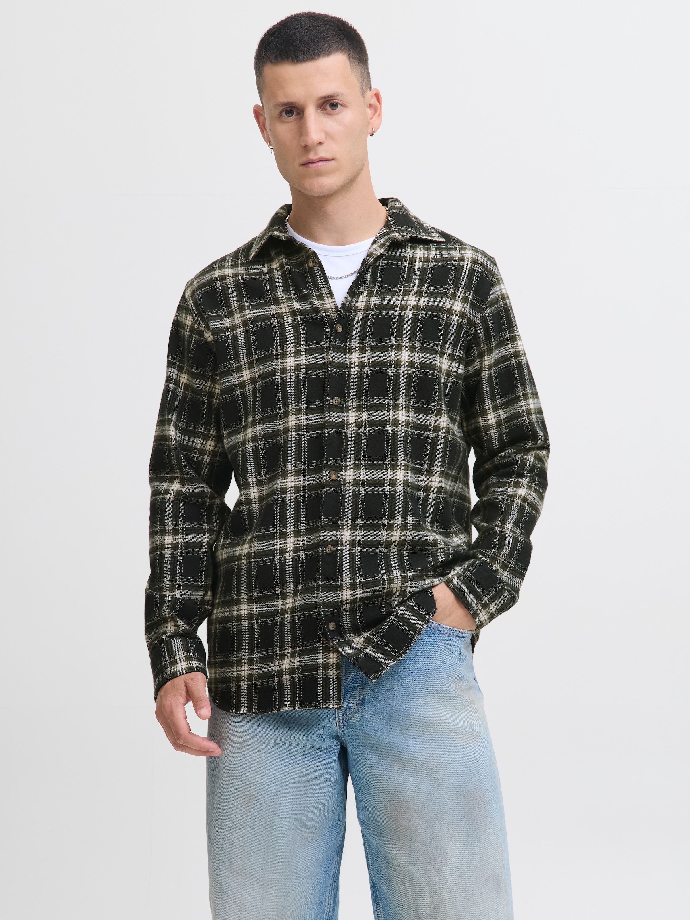Jack & Jones Langarmhemd "JJJOSHUA CHECK SHIRT LS" günstig online kaufen