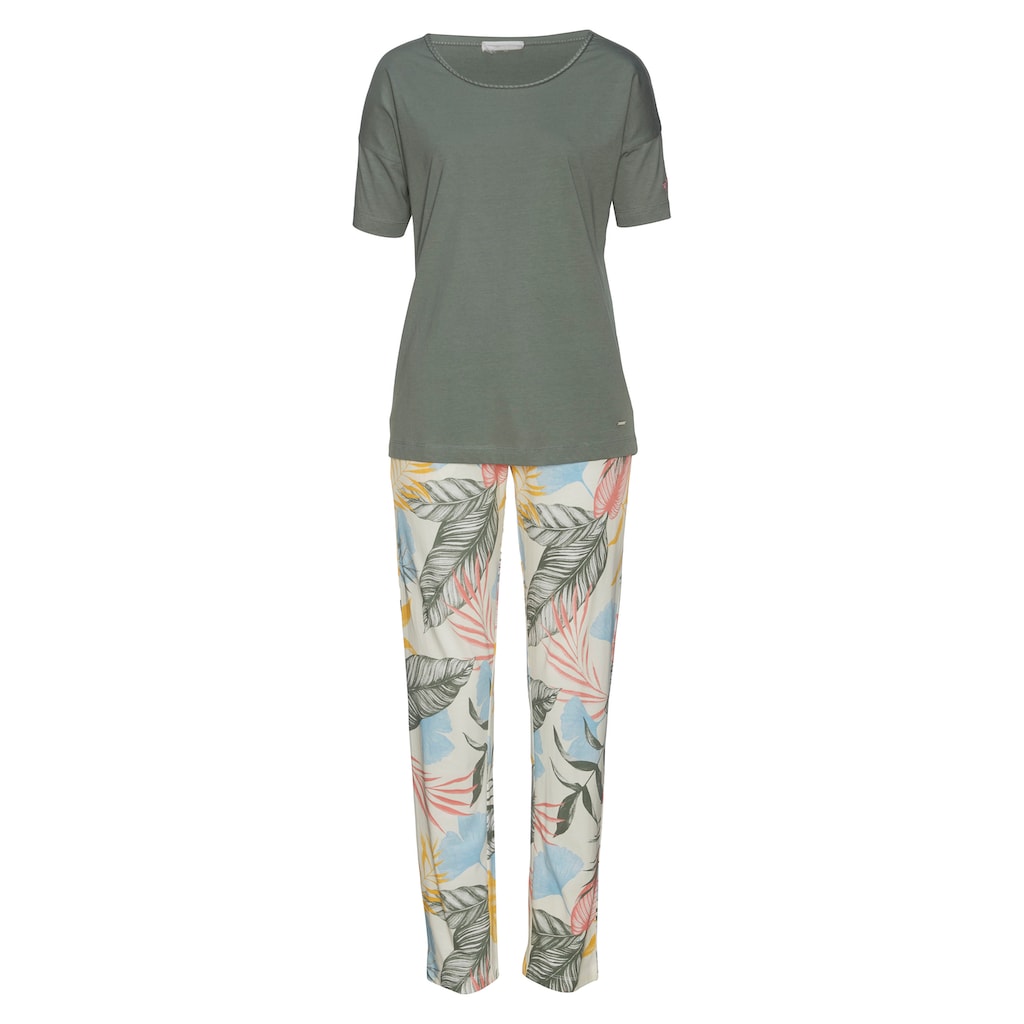 Vivance Dreams Pyjama, (2 tlg.), mit floralem Druck