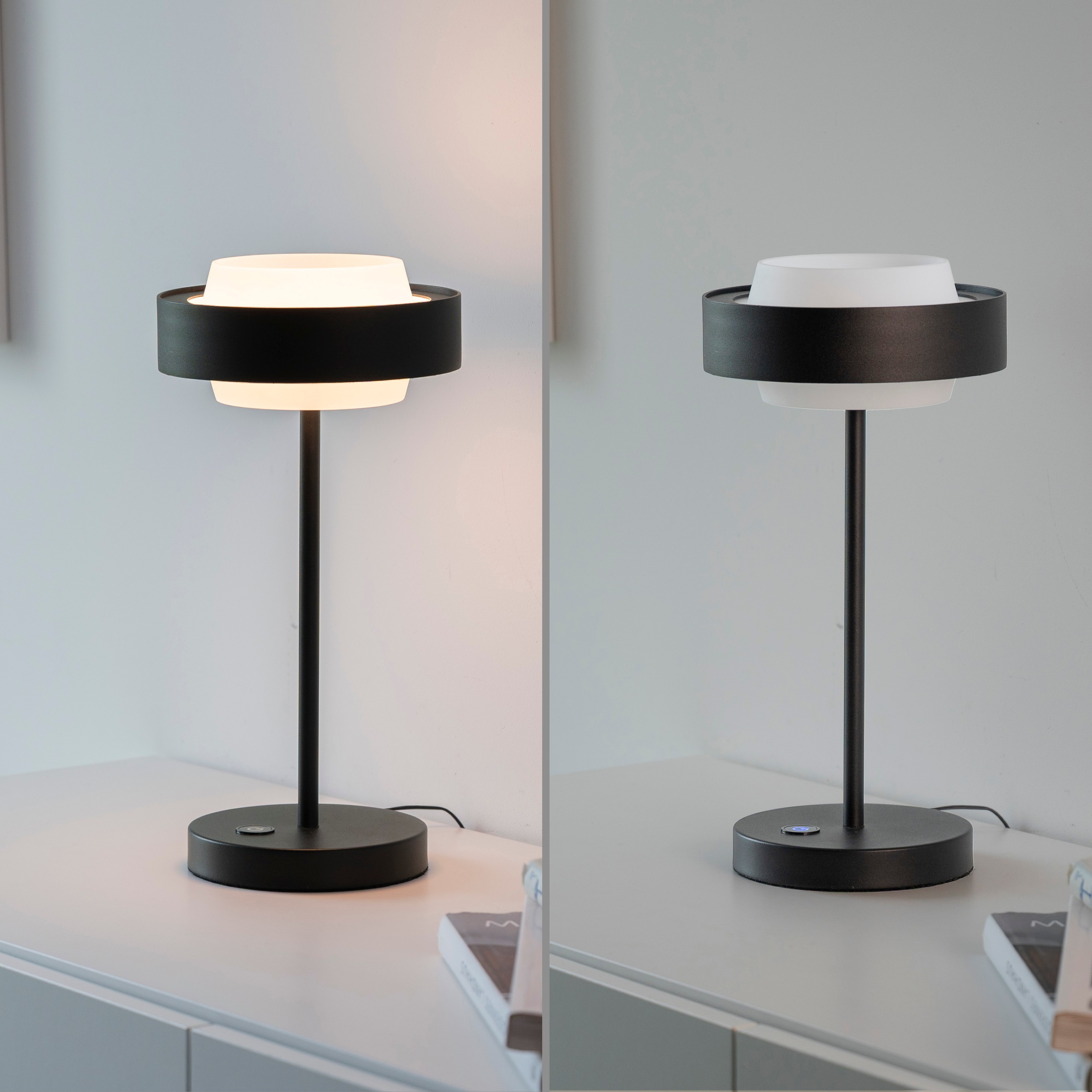 SCHÖNER WOHNEN-Kollektion LED Tischleuchte »ELMO« LED-Board 1 Stk. Warmweiß SCHÖNER WOHNEN Kollektion, Touchdimmer, Memoryfunktion