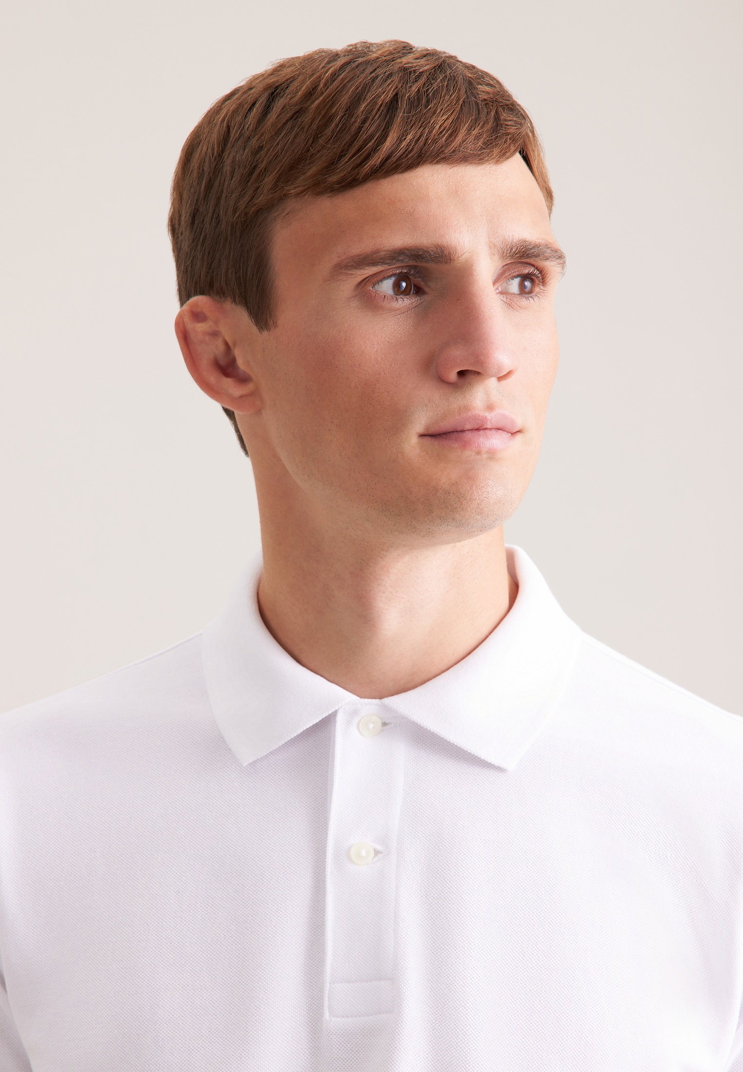 Poloshirt SEIDENSTICKER "Regular", Herren, Gr. S, weiß, 100% Baumwolle, unifarben, regular fit, Shirts, Polo Uni 2