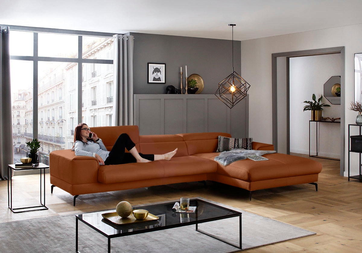 W.SCHILLIG Ecksofa "piedroo, Designsofa mit tollem Sitzkomfort, bequem, L-F günstig online kaufen