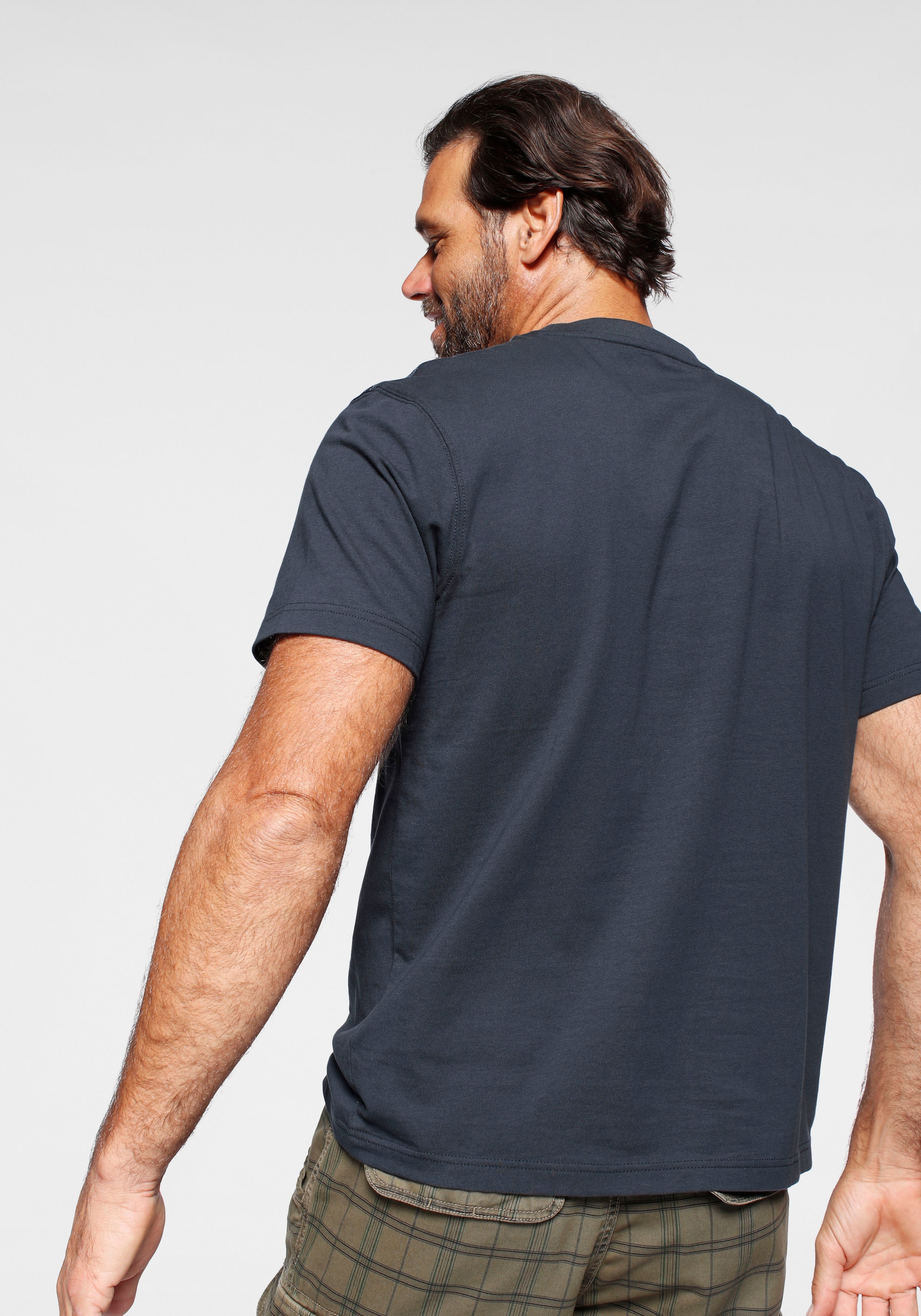 Man's World T-Shirt, Kurzarm, mit stylischem Print, Rundhalsausschnitt, aus Baumwolle