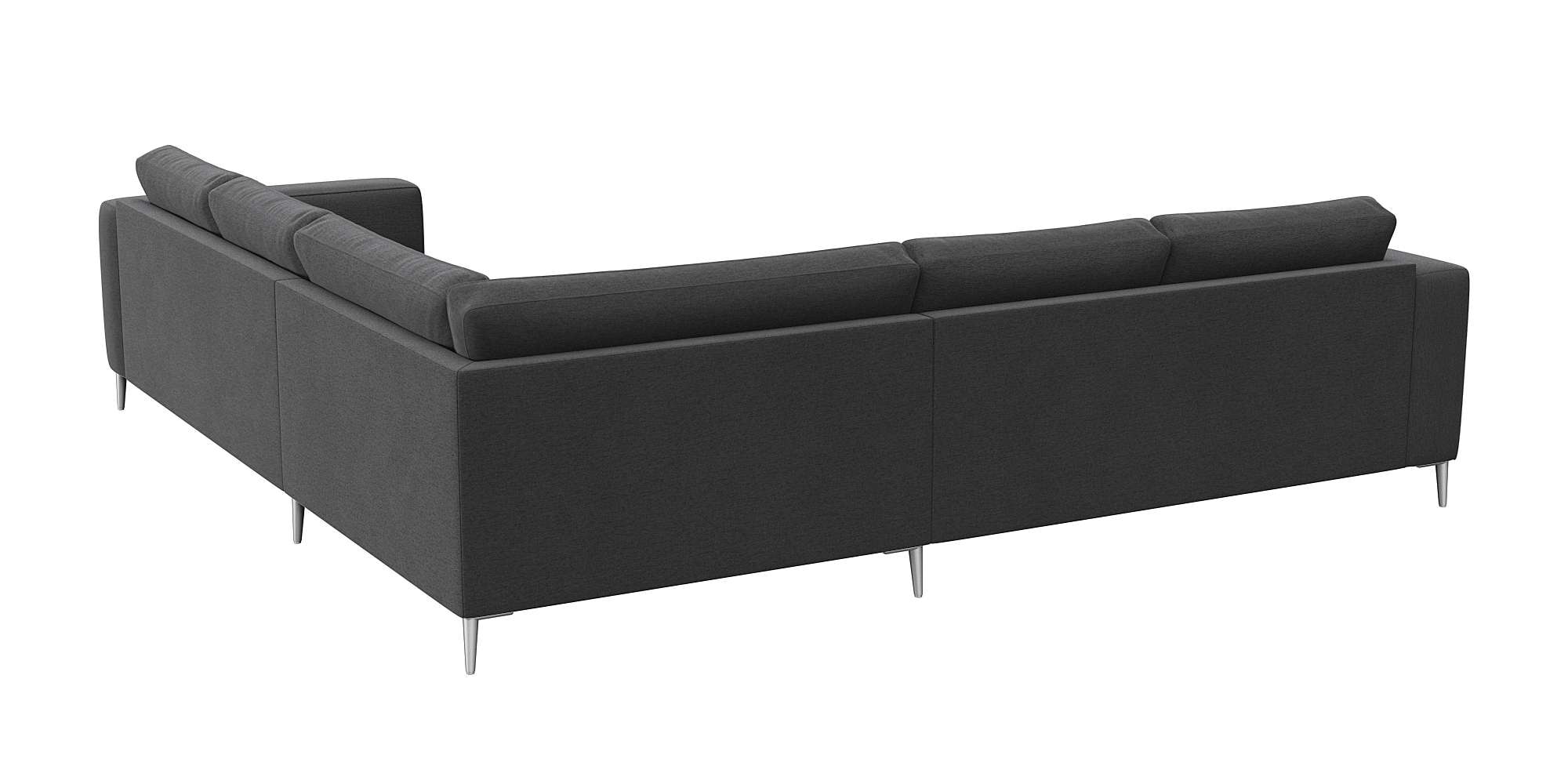 FLEXLUX Ecksofa »Fiore, gleichschenklig, super Sitzkomfort durch Kaltschaum im Sitz« breite Armlehnen, Füße Alu