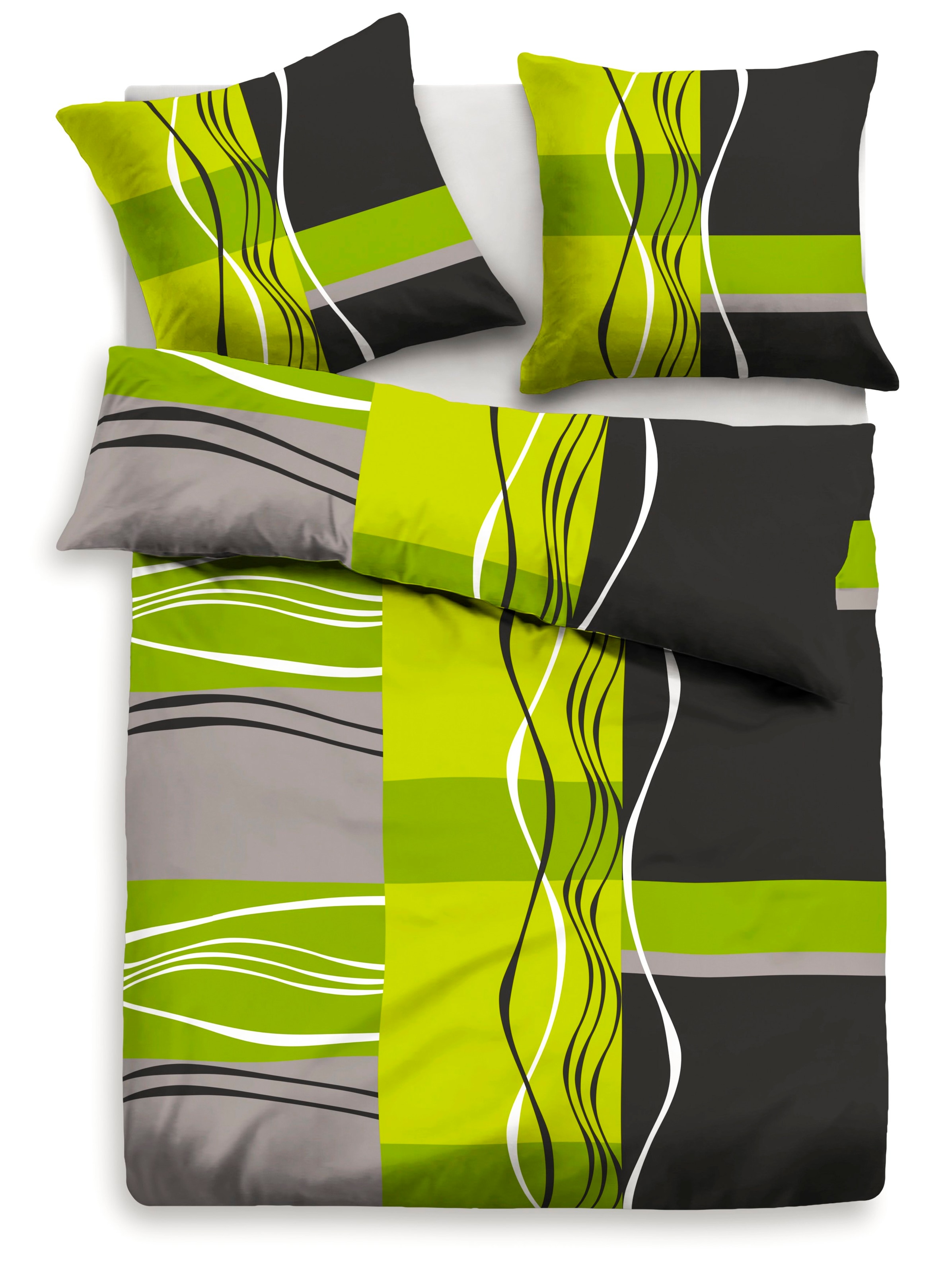 my home Bettwäsche "Kelian" 2 Stk. tlg. in verschiedenen Qualitäten, gemust günstig online kaufen