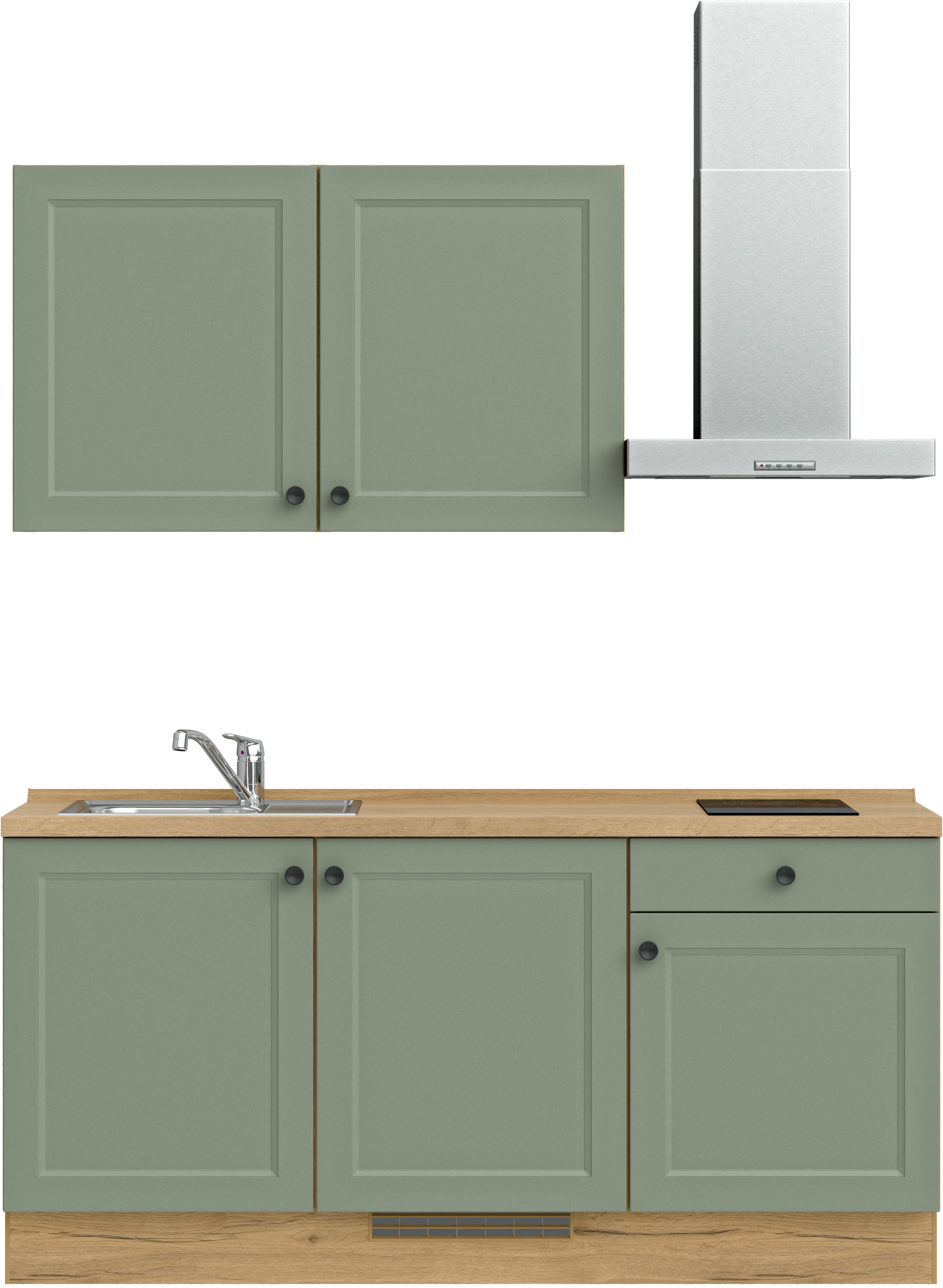 nobilia® Küchenzeile »"Cascada I"«, vormontiert, Ausrichtung wählbar, Breite 180 cm, wahlw. mit E-Geräten