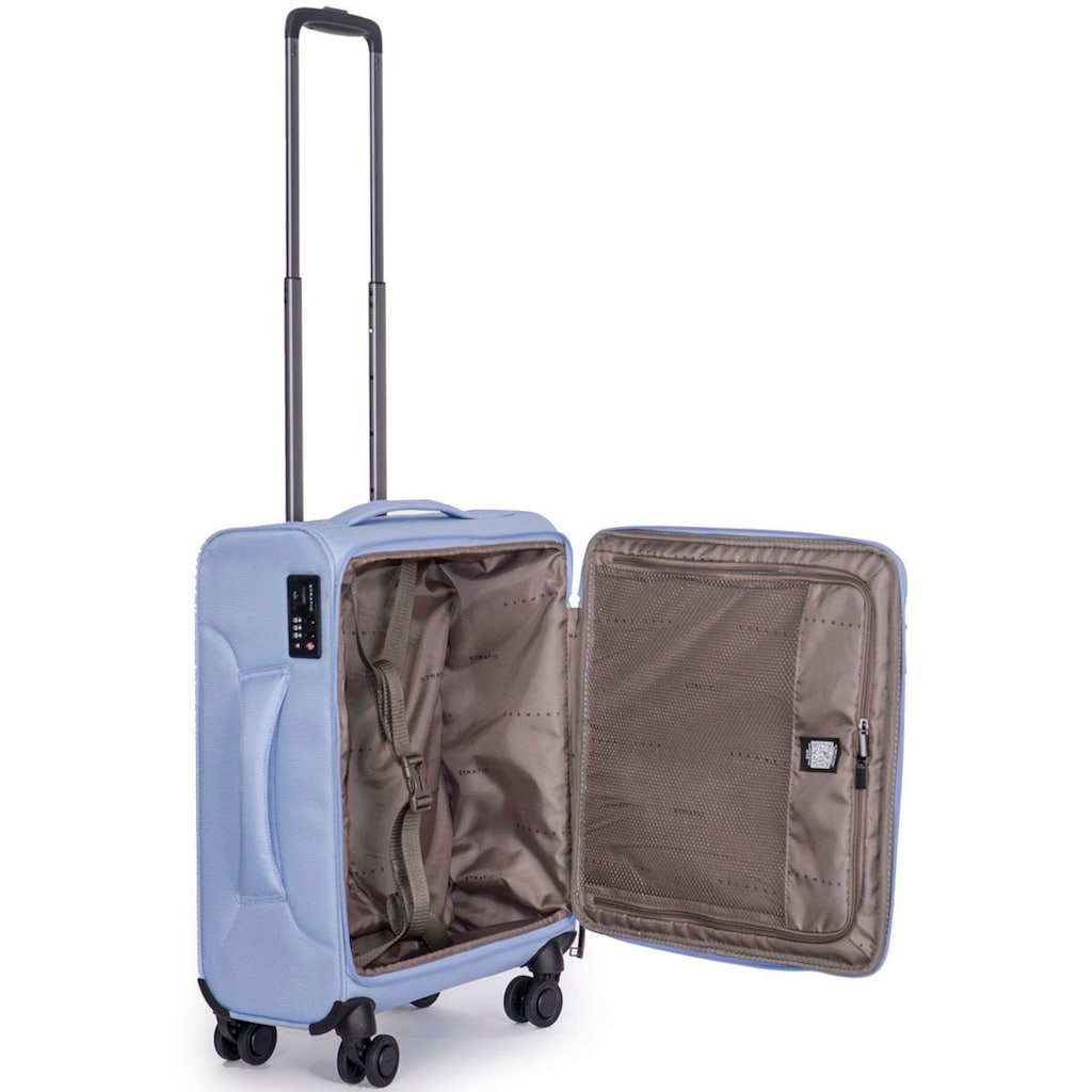 Stratic Weichgepäck-Trolley »Stratic Light + S, light blue«, 4 Rollen