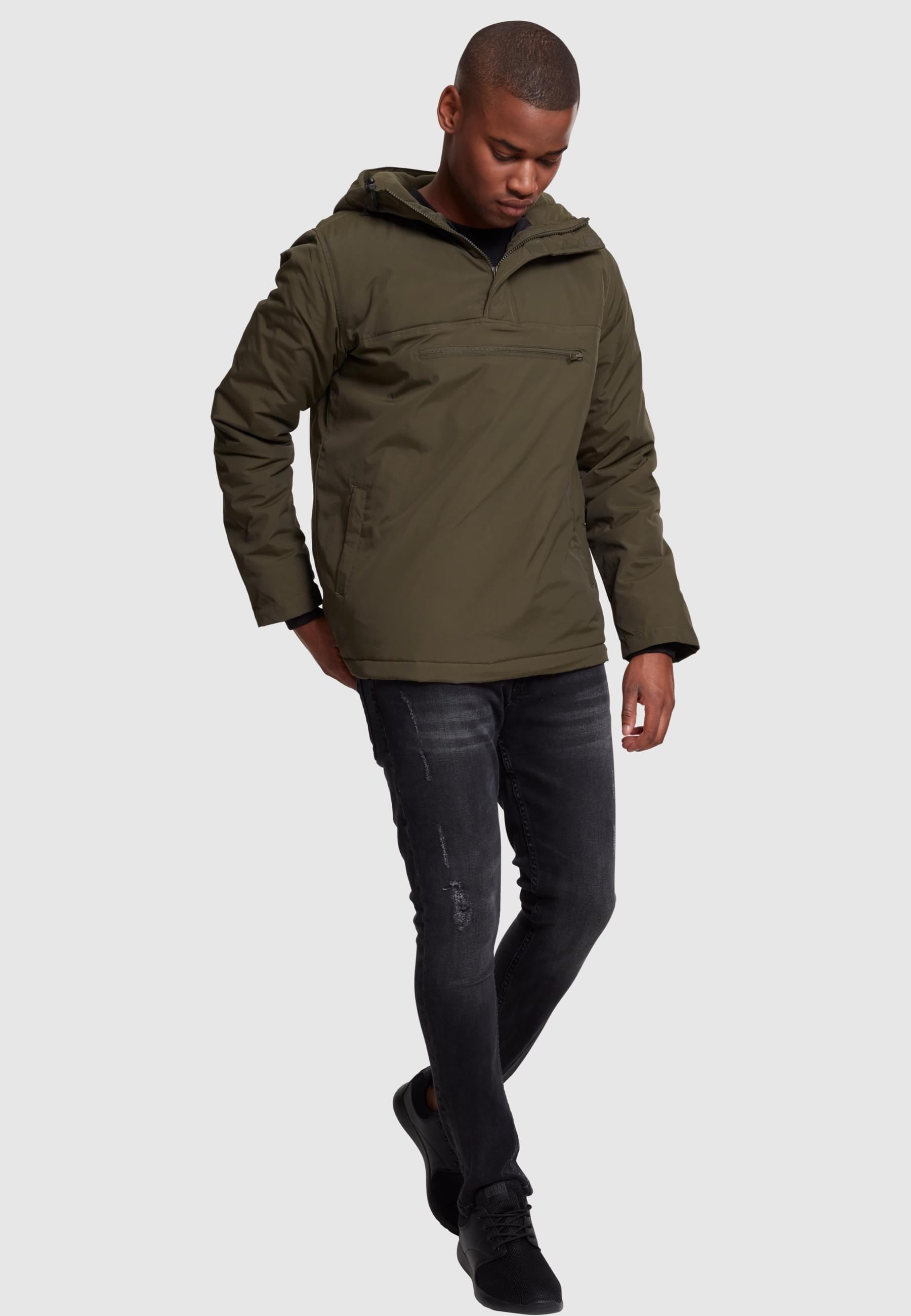 URBAN CLASSICS Allwetterjacke »Urban Classics Herren Padded Pull Over Jacket«, (1 St.), mit Kapuze