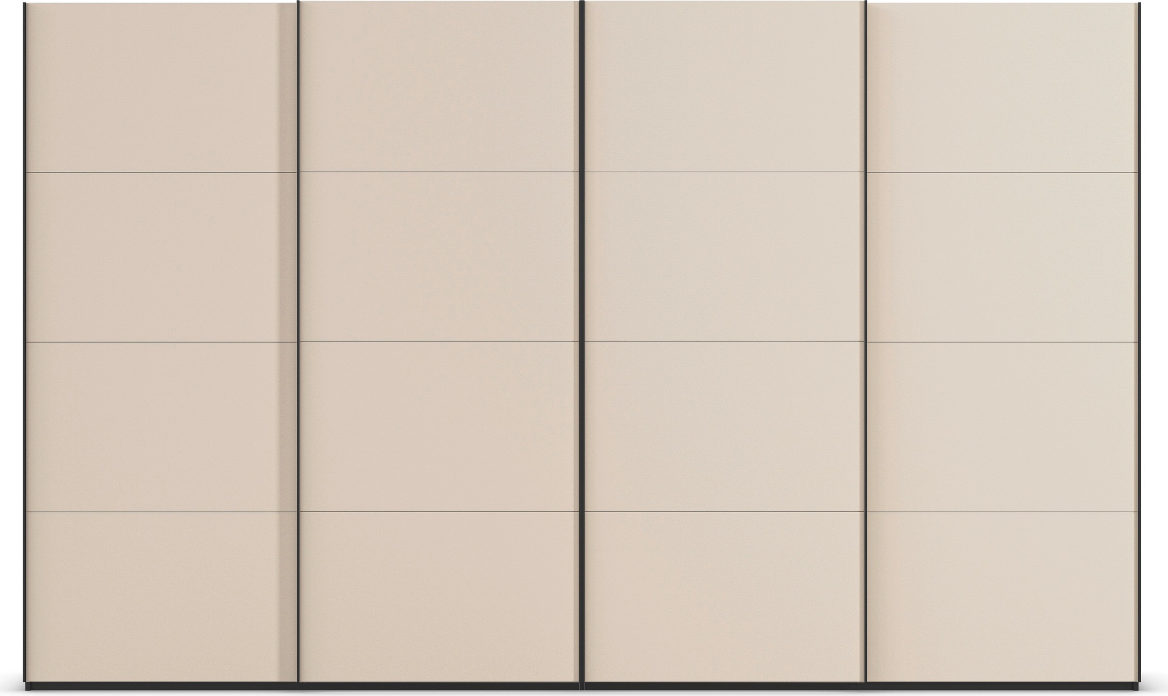 rauch Schwebetürenschrank »Kleiderschrank Schrank Garderobe Schlafzimmerschrank SCALE-FYRA«, edle viergeteilte Türen mit Glas-Front viele Farben MADE IN GERMANY