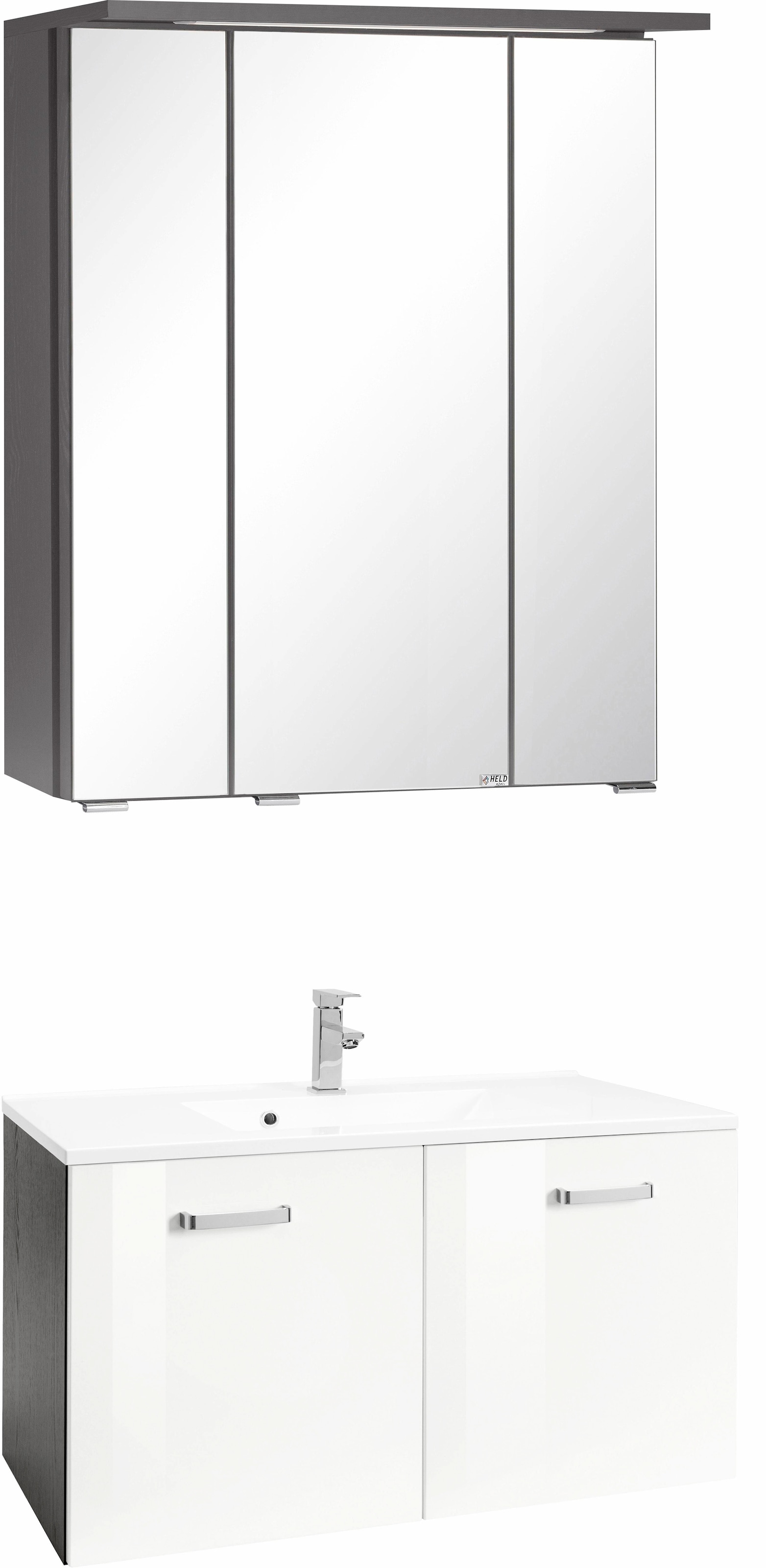 welltime Badmöbel-Set "Ravenna" 2 Stk. tlg. Breite 80 cm, Bad-Unterschrank günstig online kaufen