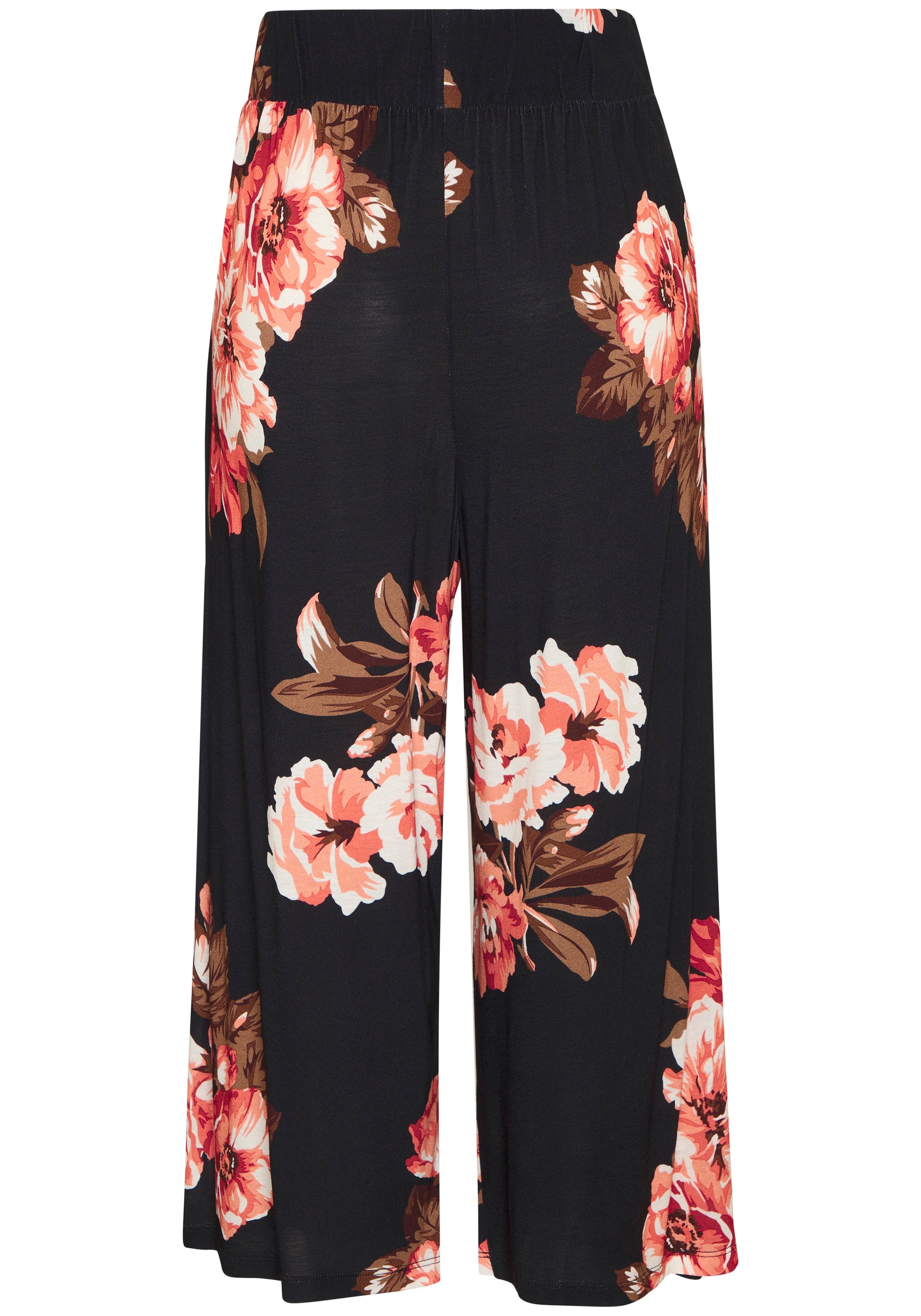 Vivance Culotte »mit extra weitem Bein aus luftig-leichter Viskose mit Blumendruck«  bequeme Schlupfhose mit modischen Falten, Strandhose, Sommerhose