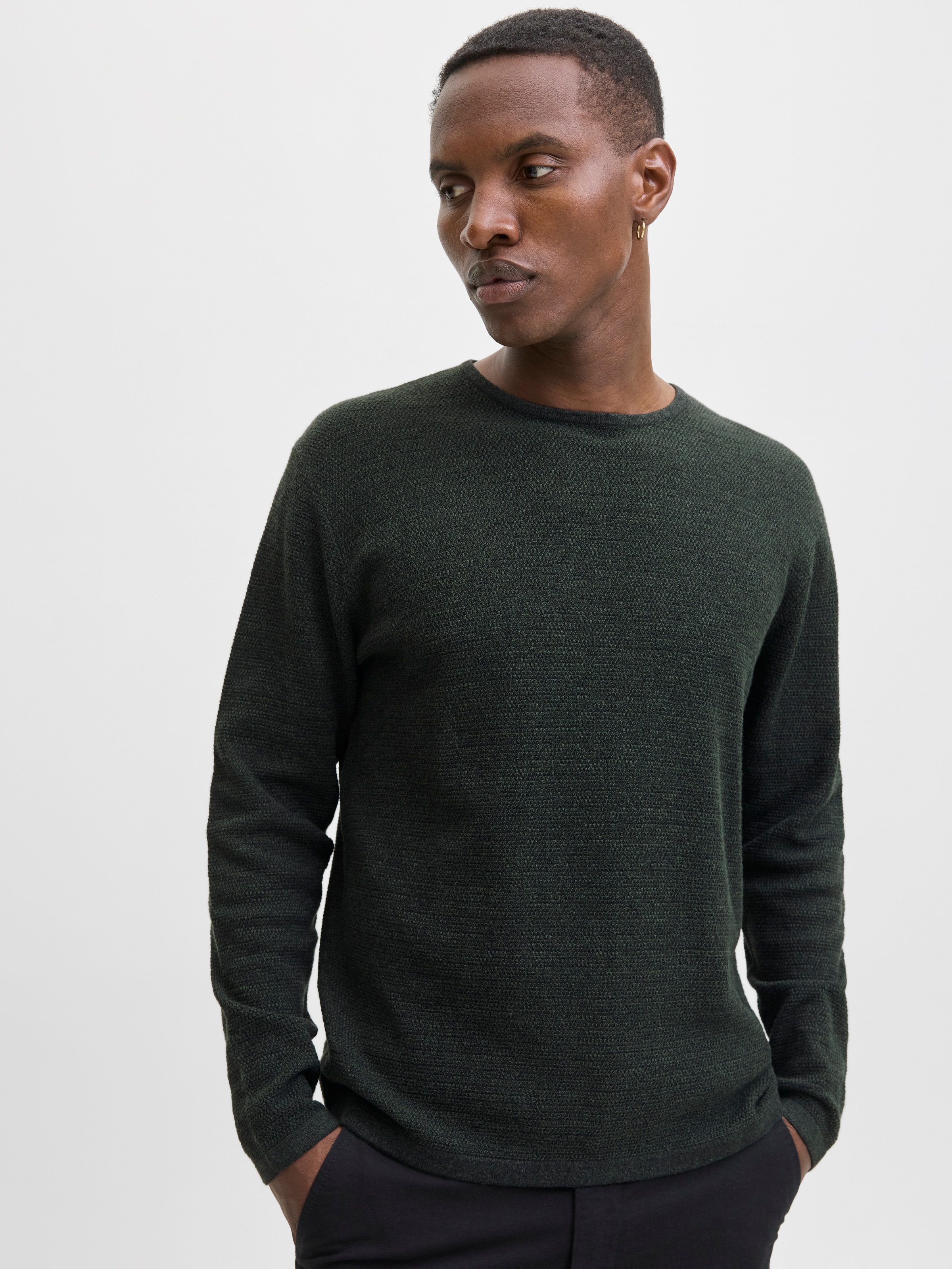 Jack & Jones Rundhalspullover "JJEGEORGE KNIT CREW NECK NOOS" mit Strick Op günstig online kaufen