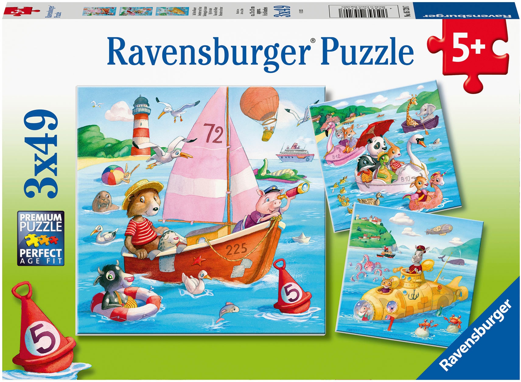 Ravensburger Puzzle »3x49, Auf dem Wasser«, Made in Europe