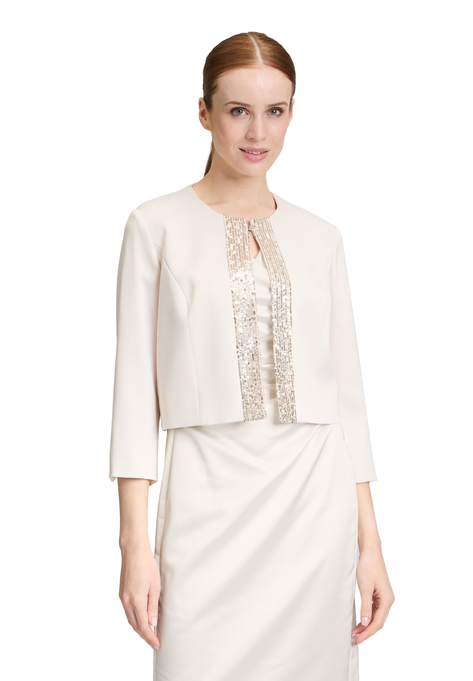 Vera Mont Jackenblazer "Damen Blazer-Jacke mit Glanzeffekt" Materialmix günstig online kaufen