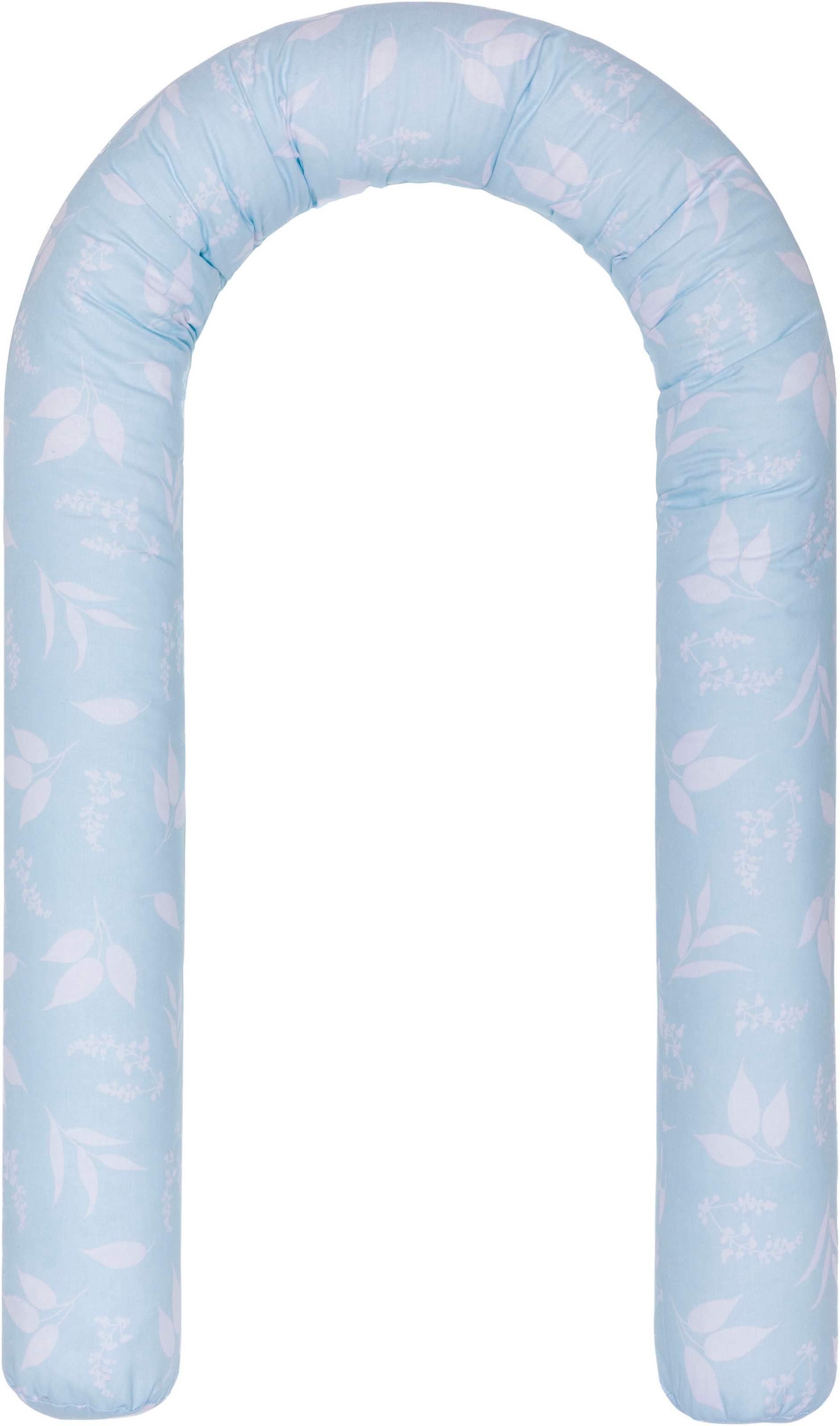 Nestchenschlange FILLIKIDblätter, hellblau, Bezug: 100% Baumwolle. Füllung: 100% Polyester, Bettnestchen
