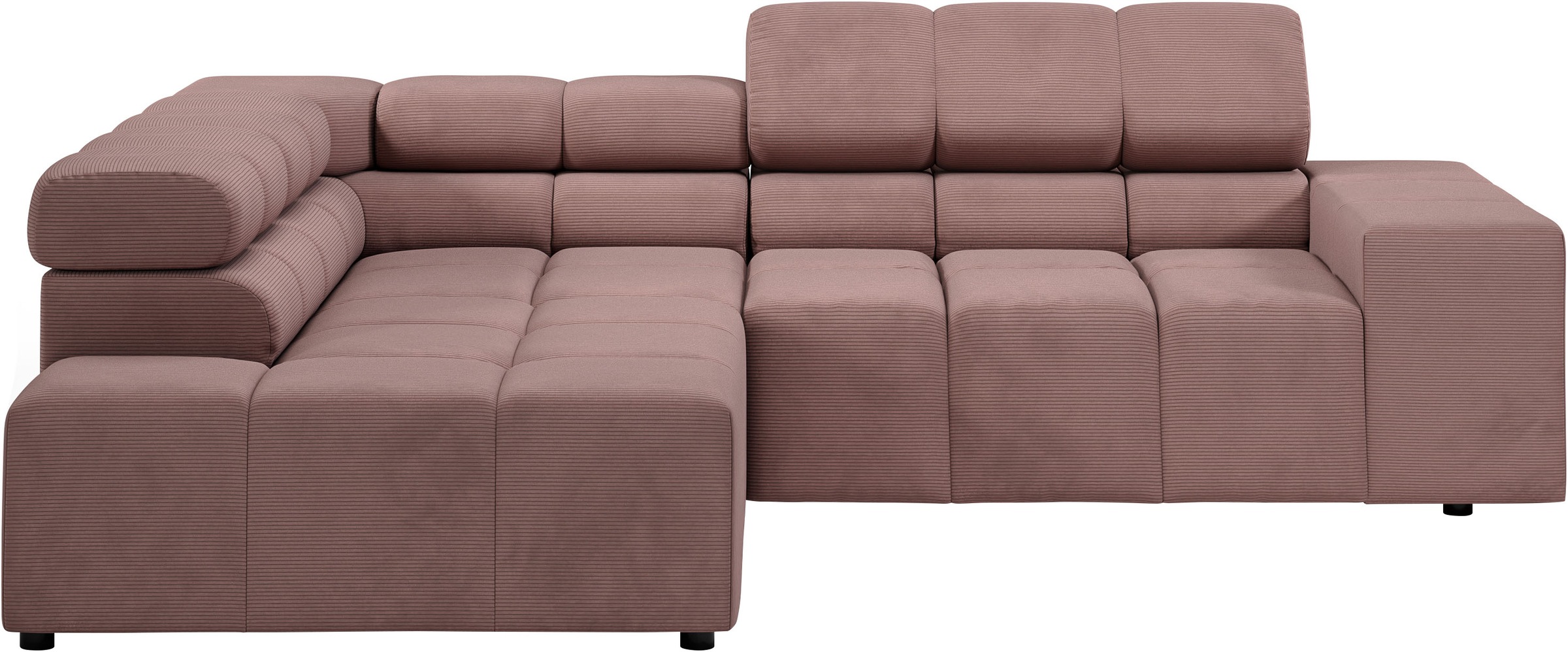 INOSIGN Ecksofa »Ancona, incl. Kopfteilverstellung + 3 Zierkissen, L-Form, bequem«, wahlw. motorische Sitztiefenverstellung, B/T 249/215 cm, OTTOs Choice