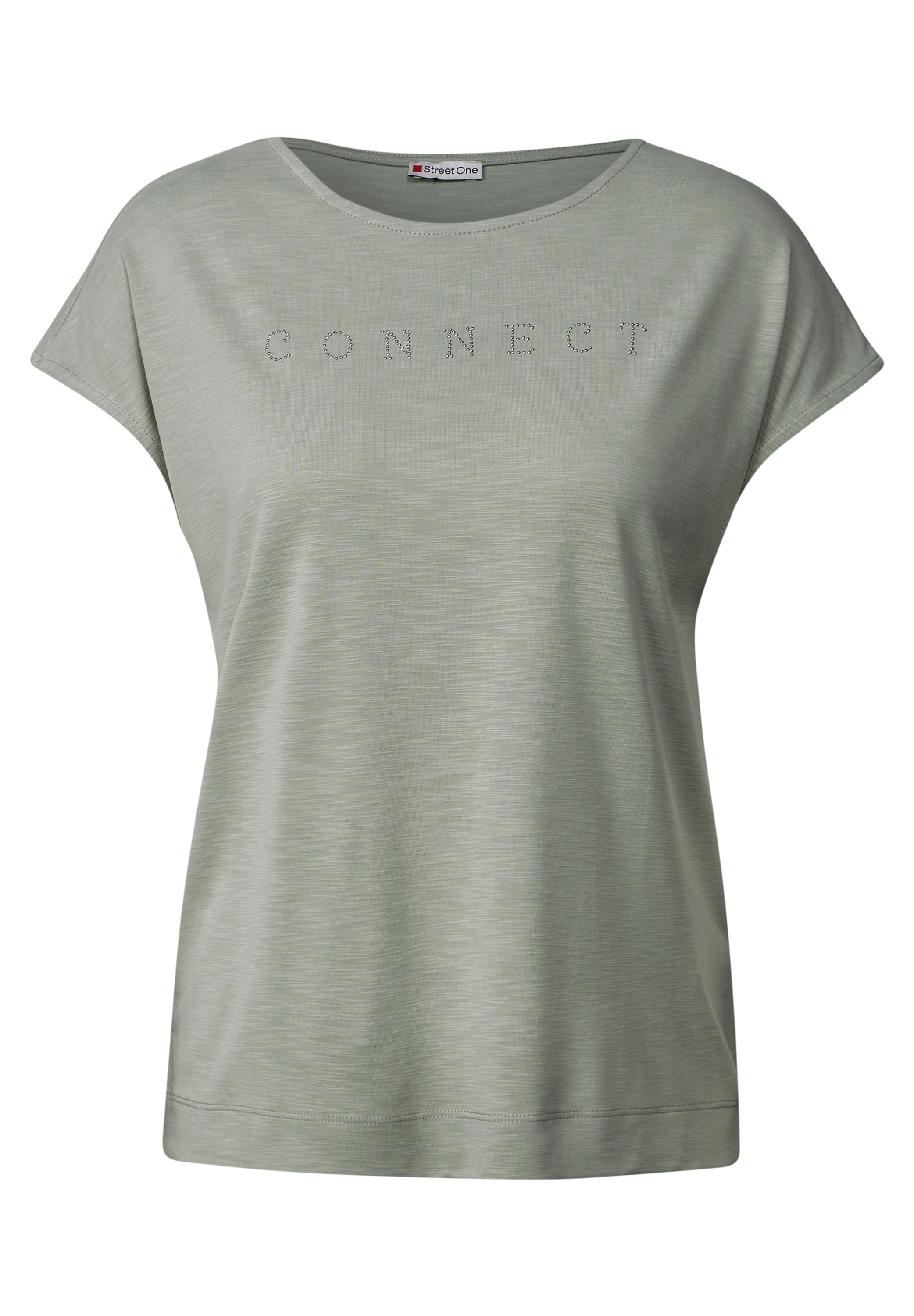 STREET ONE T-Shirt, mit Seitlichen Einschlitzen am Saum
