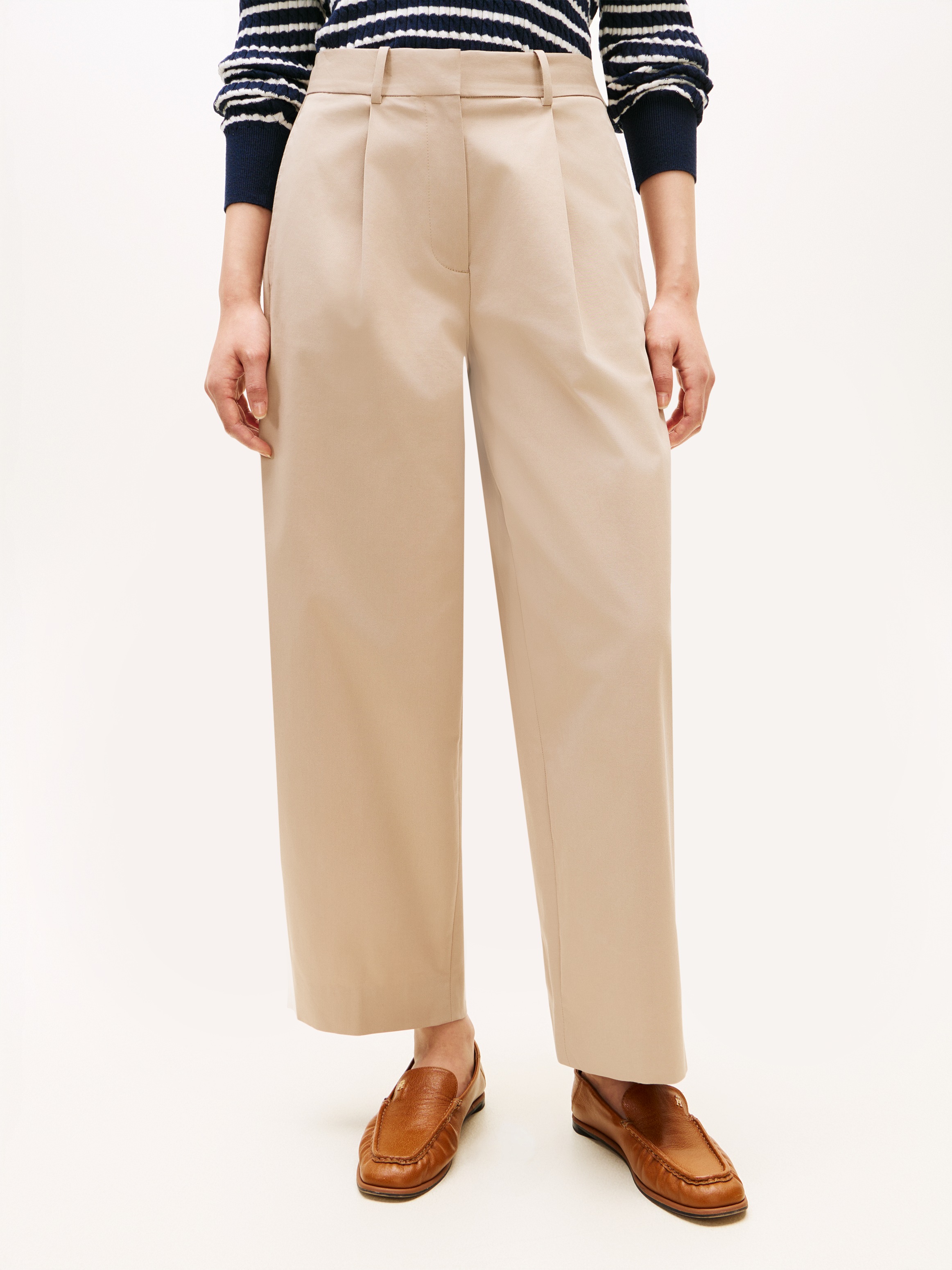 Tommy Hilfiger Chinohose "COTTON BARREL PLEATED CHINO" Baumwollmix, Mid Ris günstig online kaufen