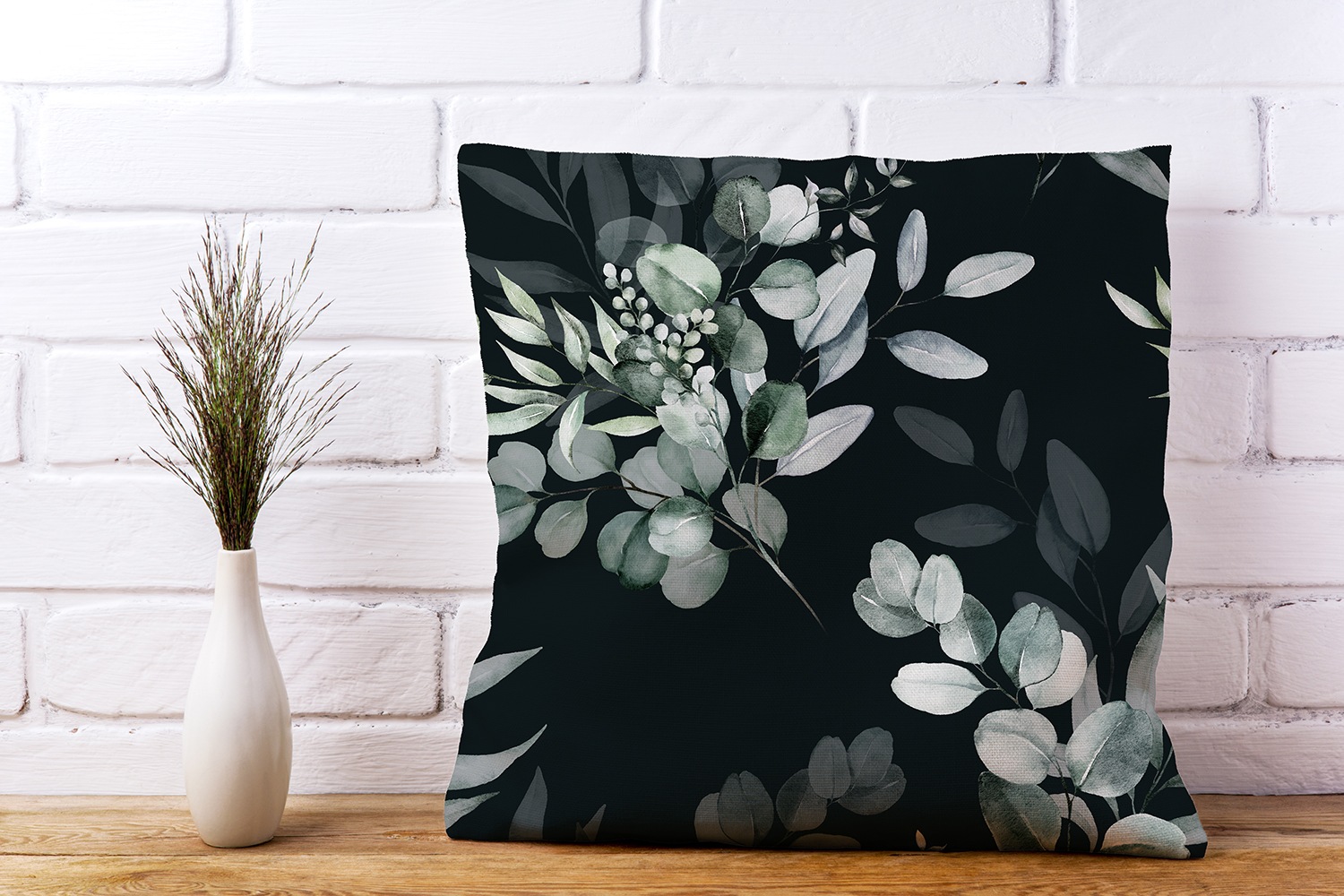 Bruno Banani Dekokissen "Eukalyptus - Kissenhülle - Kissenbezug" 40x40cm - günstig online kaufen