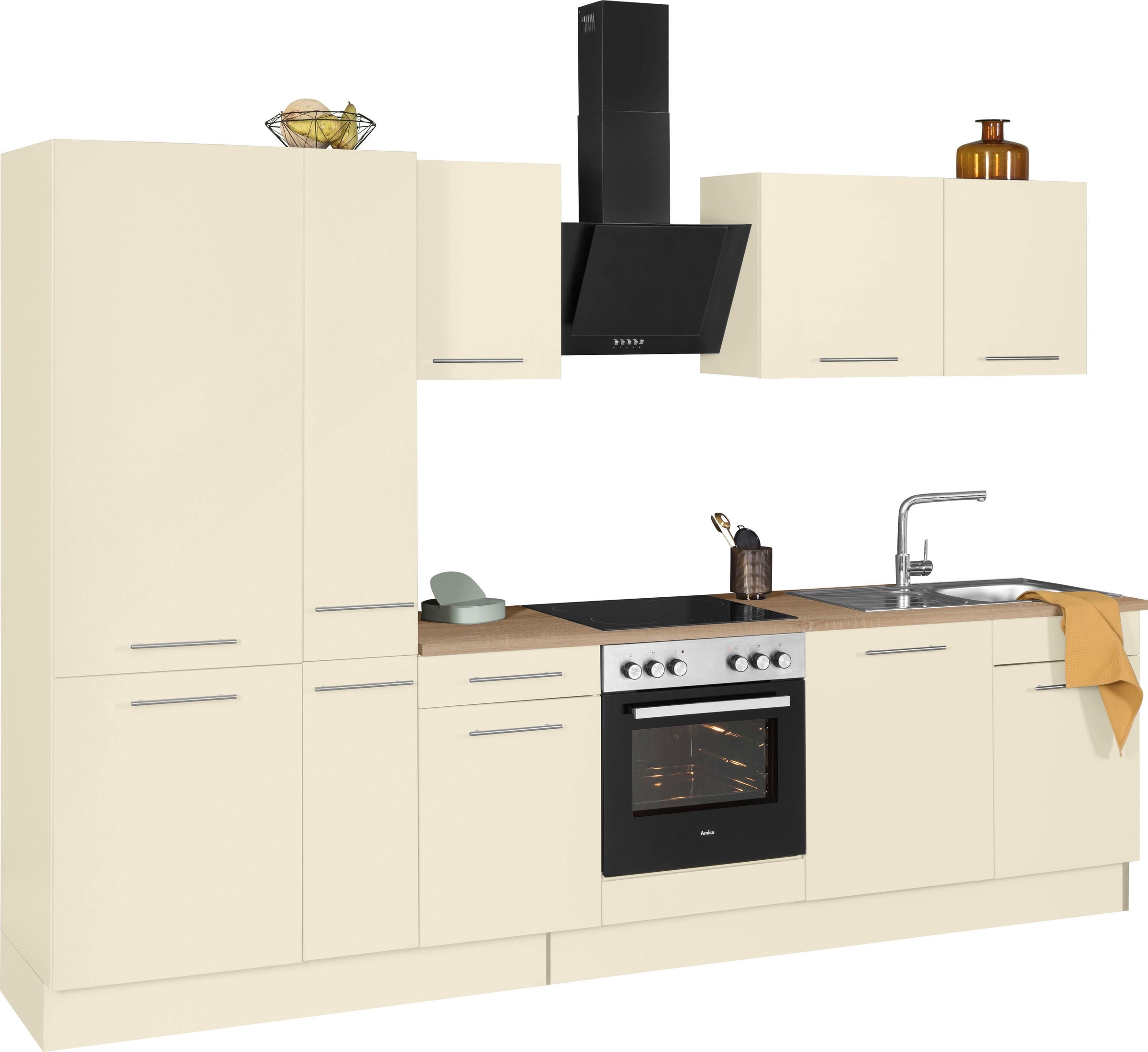 wiho Küchen Küchenzeile »Ela«, Breite 310 cm, Soft-Close-Funktion, höhenverstellbare Füße