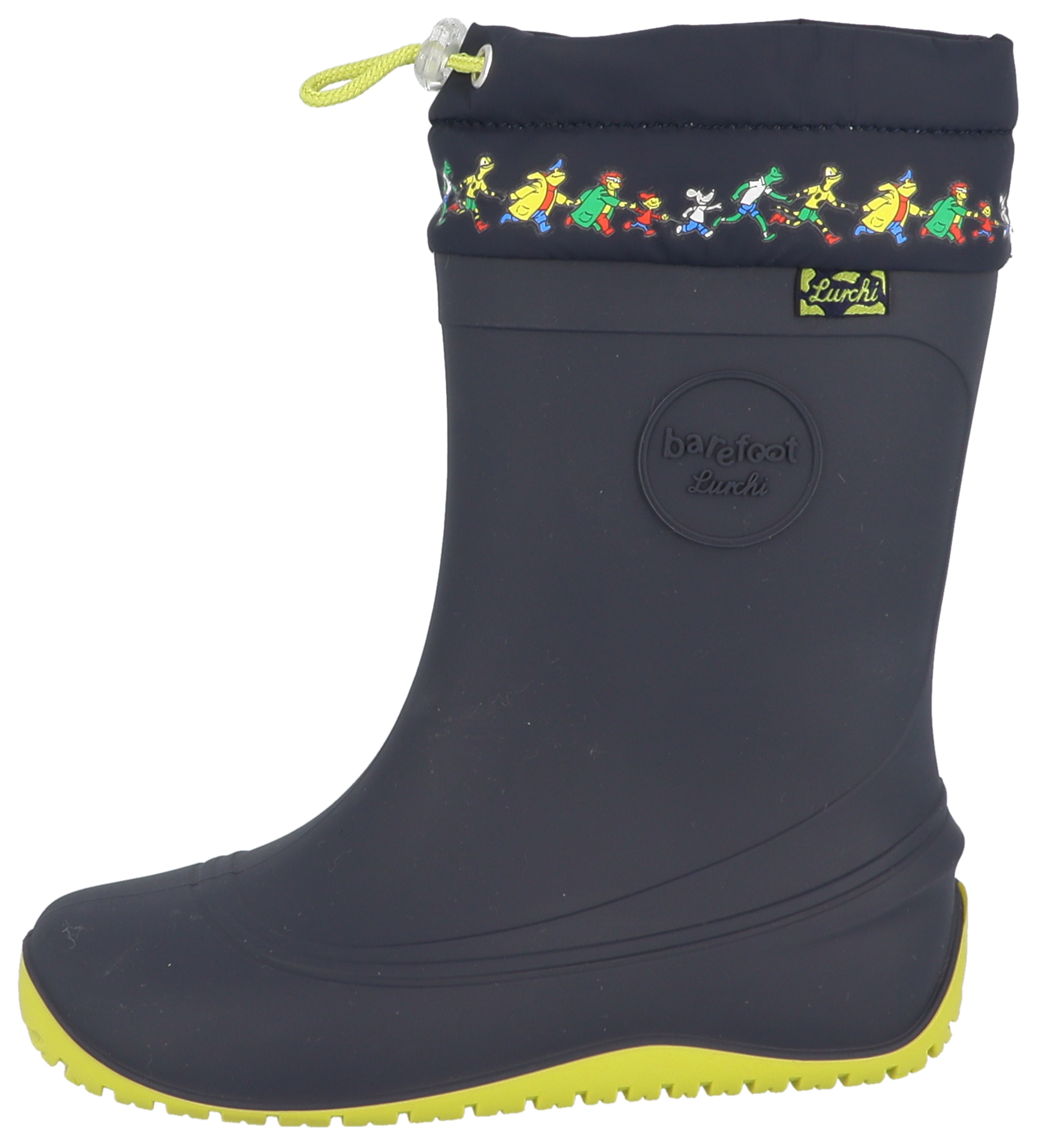Lurchi Barfußschuh "Pax Barefoot" Regenstiefel mit süßen Lurchi-Motiven, Größenschablone zum Download
