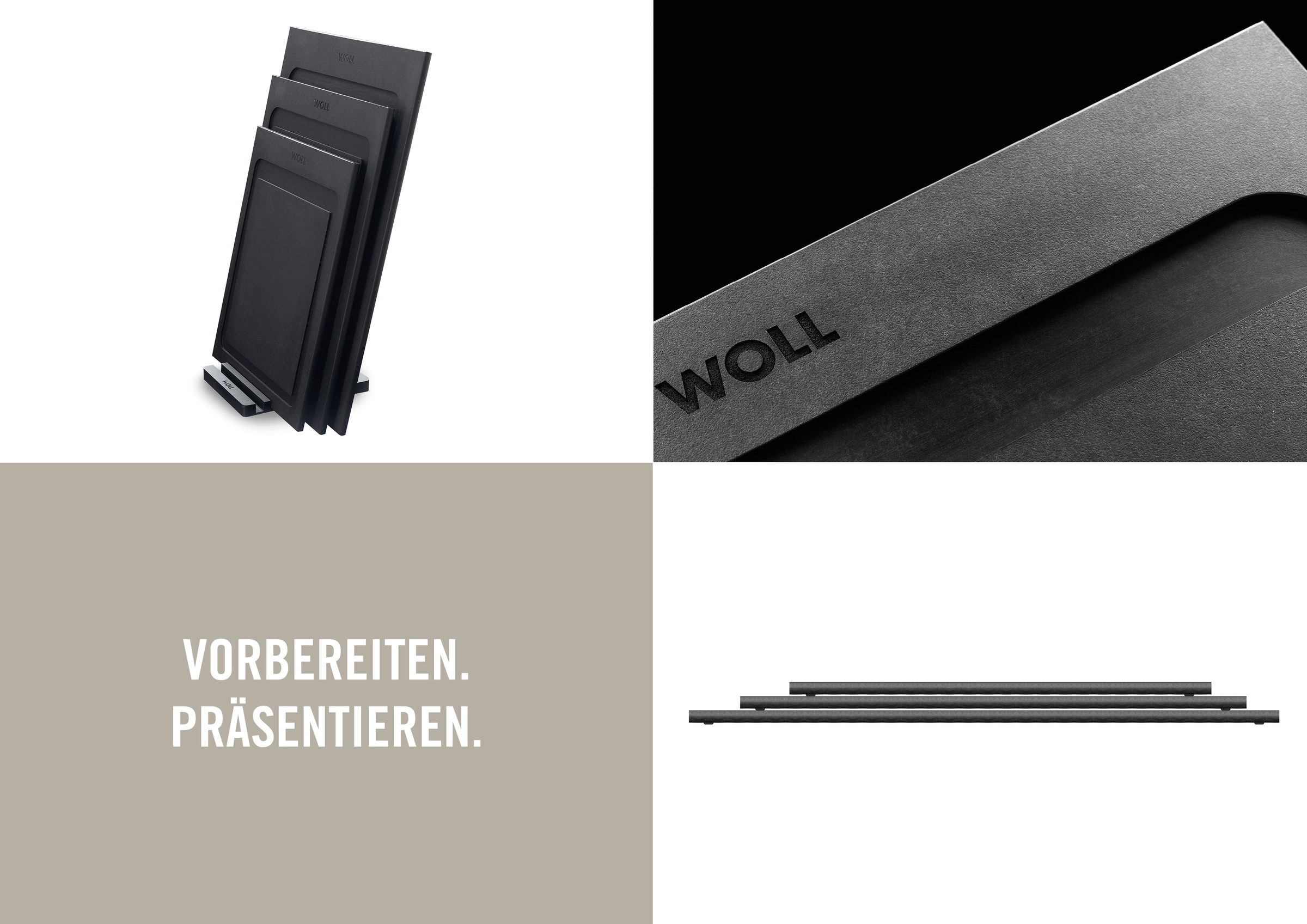 WOLL Schneidebrett »Cut & Serve«, (Set, 4 St.), aus FSC-zertifiziertem Papierverbundstoff