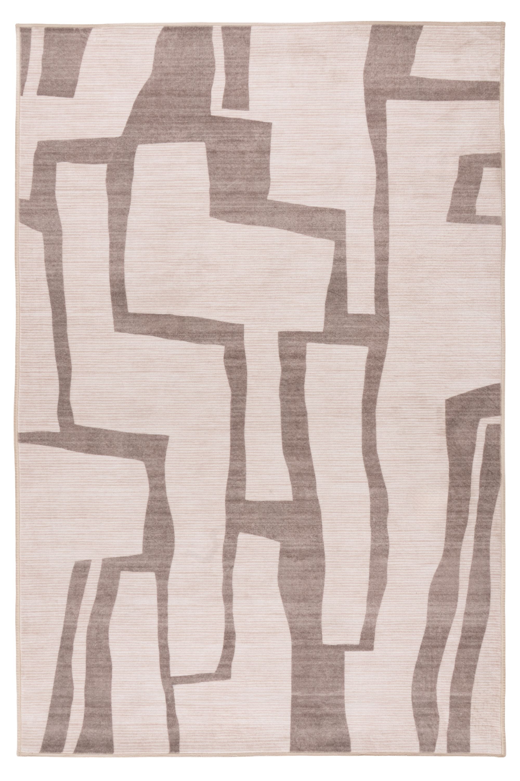 Teppich KAYOOM "Bluster 325", taupe, B:80cm H:7mm L:150cm, Polyester, Teppiche, Teppich, Kurzflor, Wohnzimmer