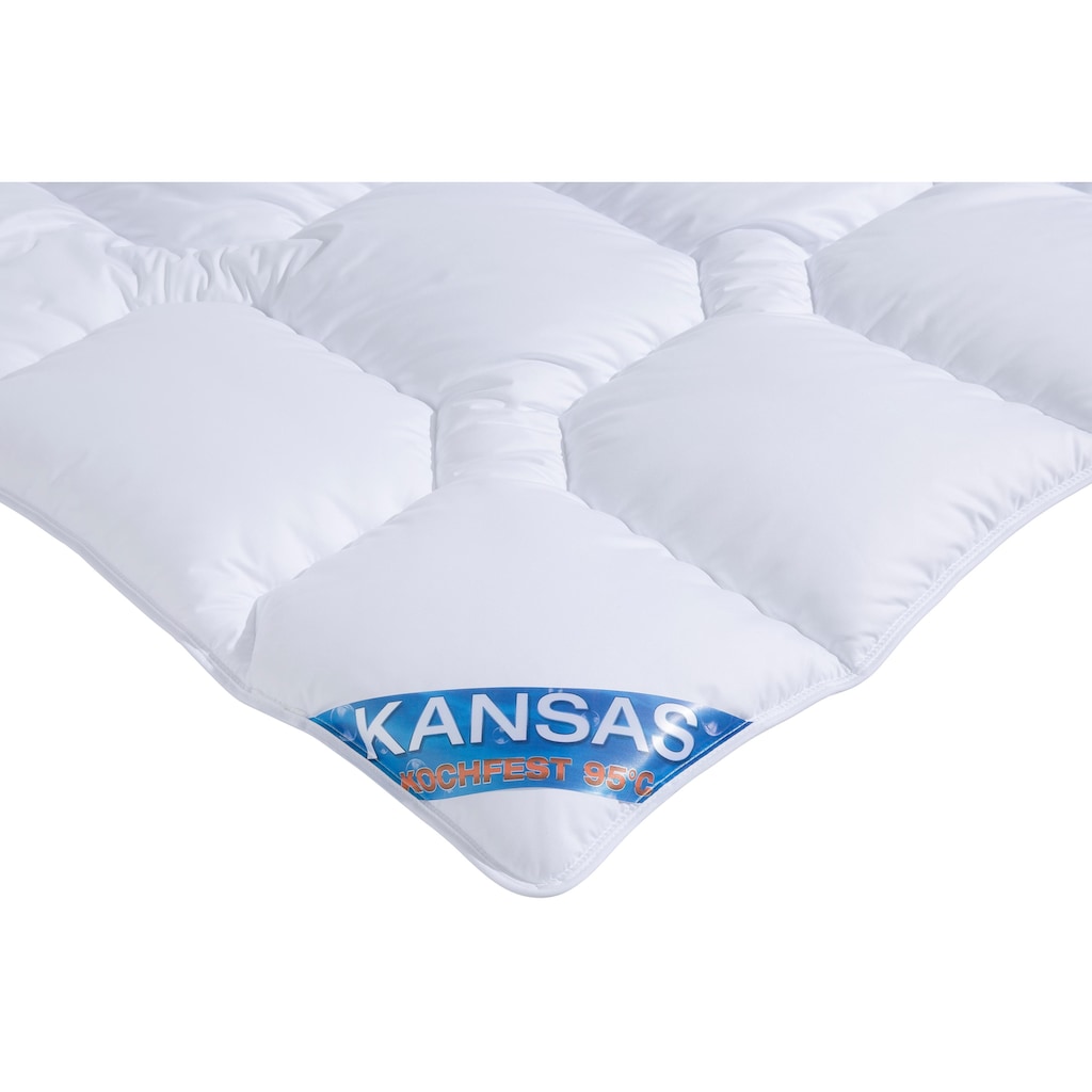 f.a.n. Schlafkomfort Microfaserbettdecke »Kansas«, normal, Füllung Polyesterfaser, Bezug 100% Polyester, (1 St.), Bettdecke in 135x200 cm und weiteren Größen, für Sommer oder Winter